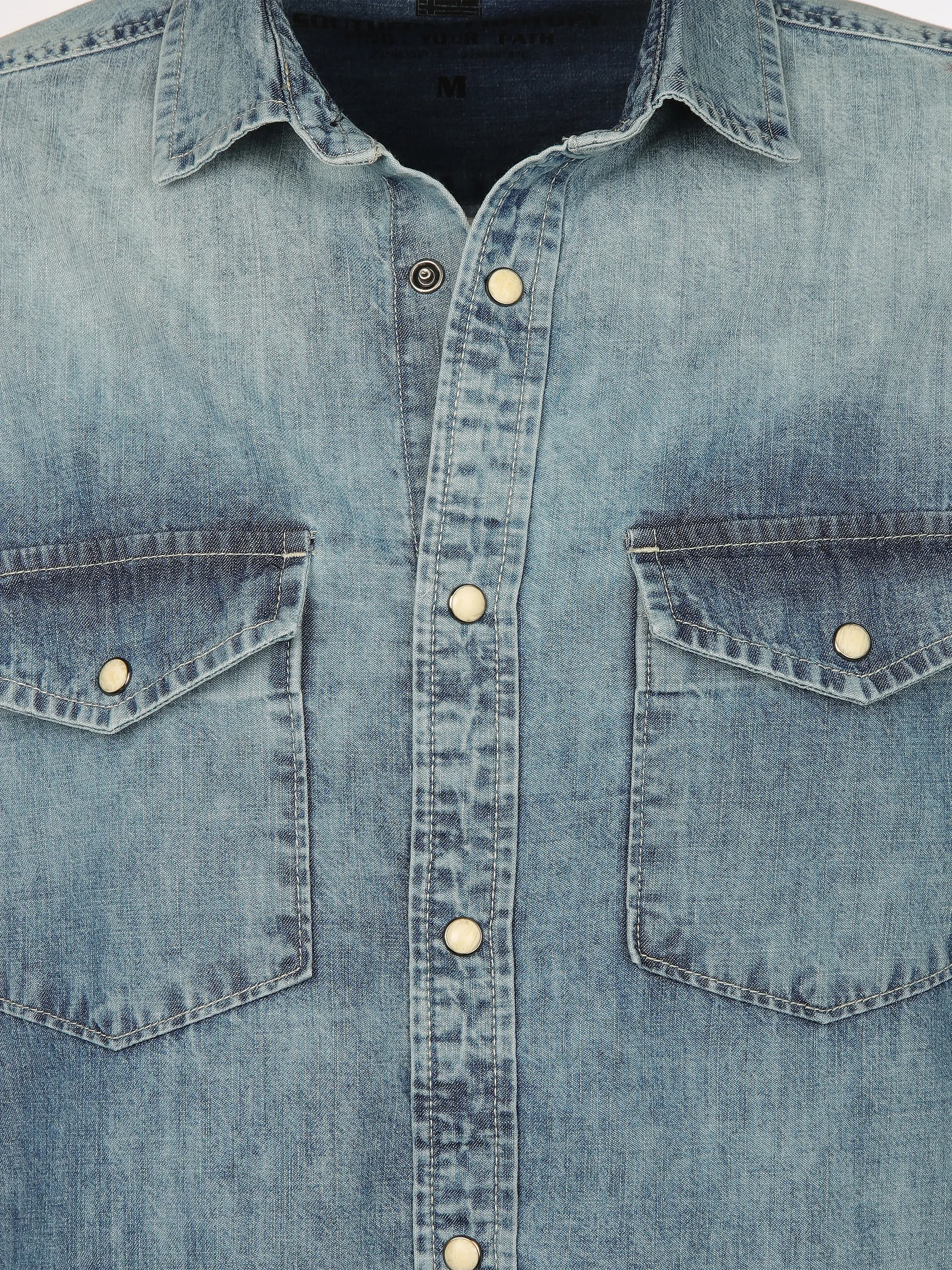 Southern Territory He. Jeanshemd 1/1 Arm Blau 915449 DENIM 3