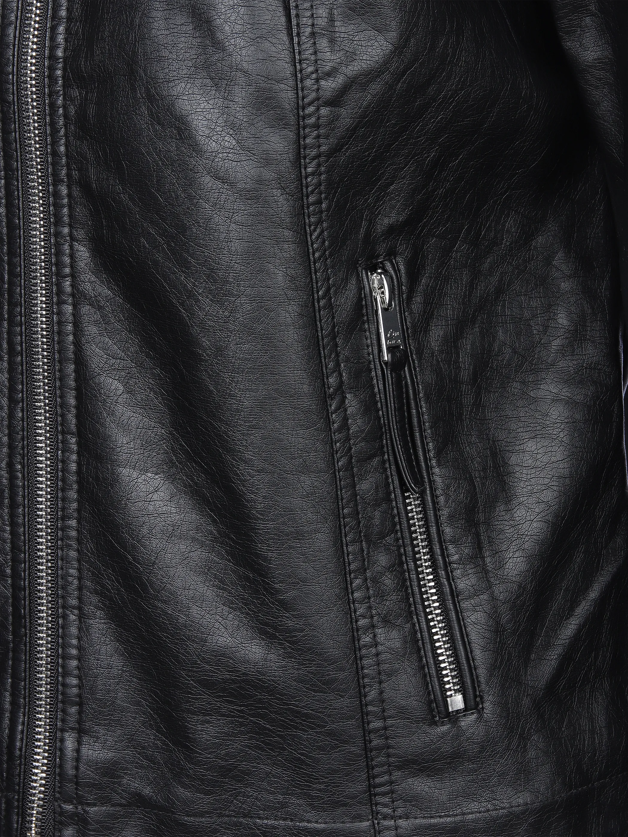Lisa Tossa Da-Kunstlederjacke m. Stehkrag Schwarz 904275 SCHWARZ 4