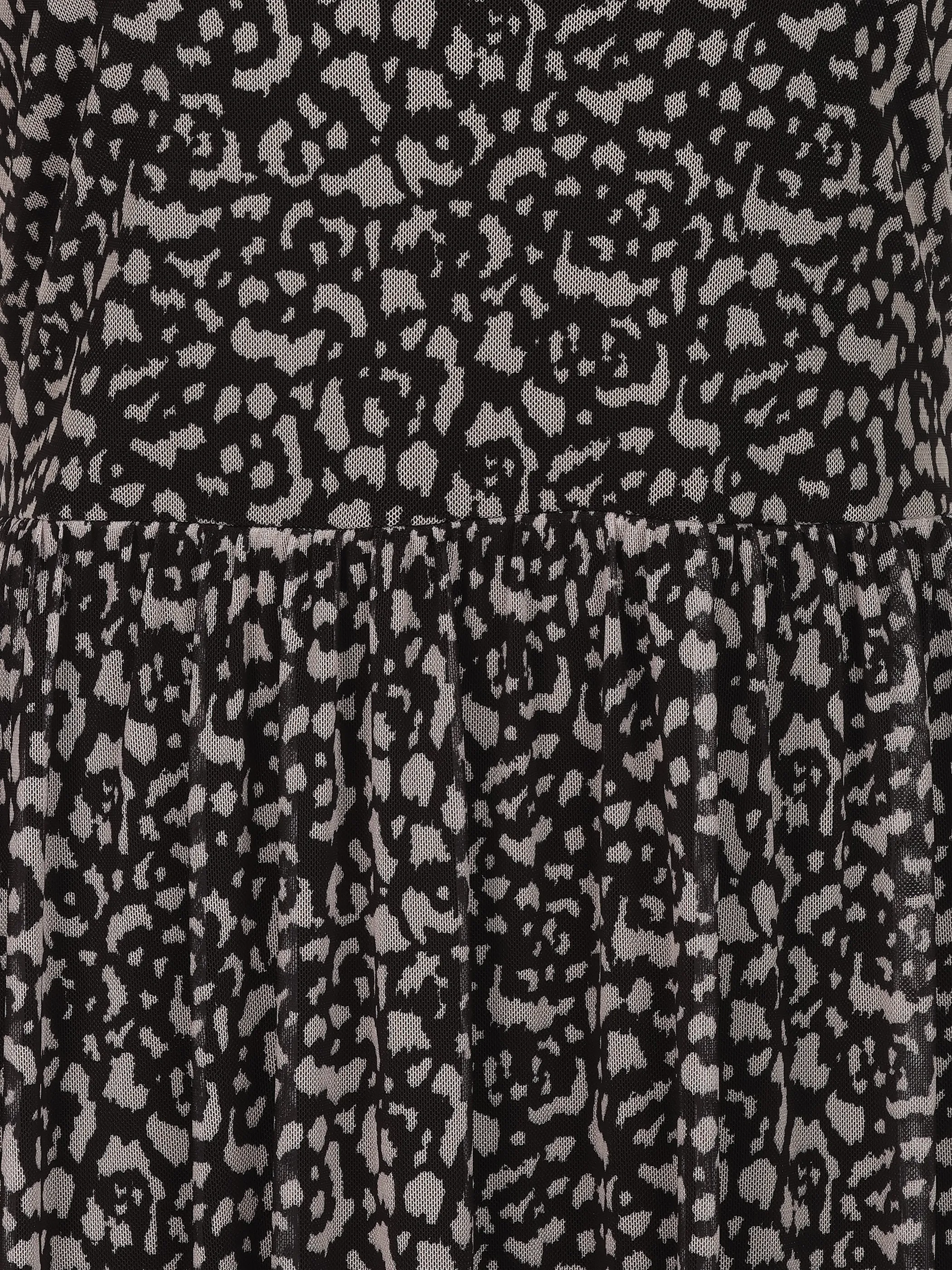 Lisa Tossa Da-Mesh-Print-Kleid Schwarz 926507 BLACK 3