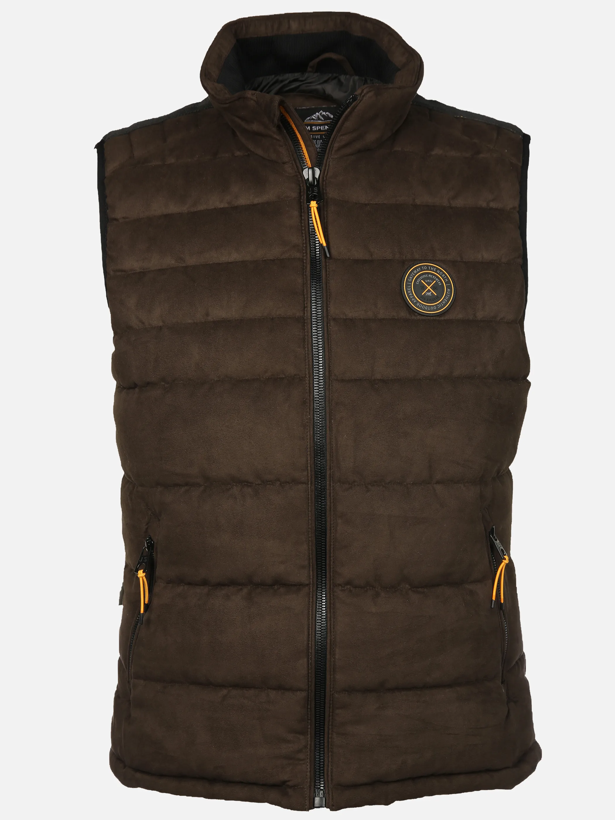 Jim Spencer He. Velour-Steppweste Braun 911966 BROWN 1