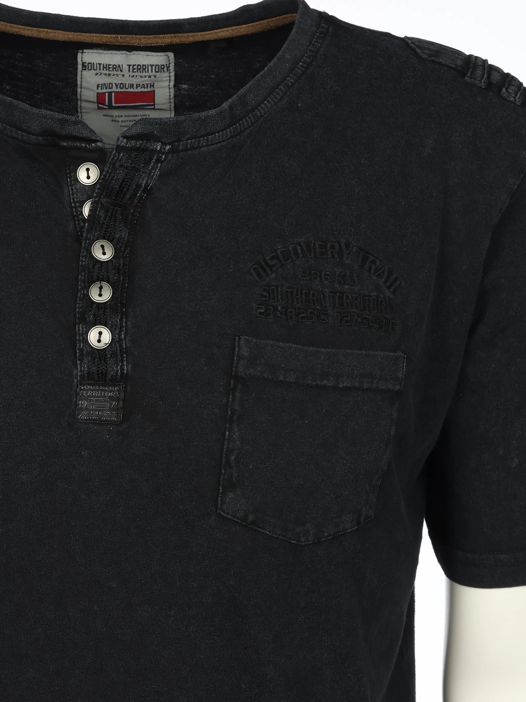 Southern Territory He. Henleyshirt 1/2 washer Schwarz 920982 BLACK 3