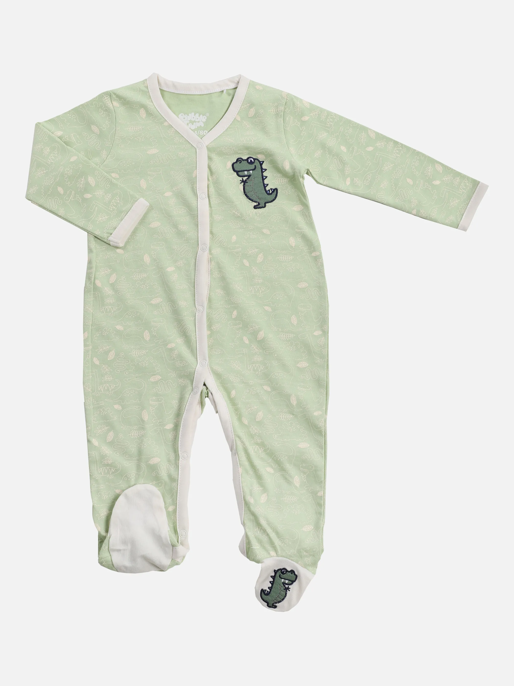 Bubble Gum BB NB Pyjama mit Fuß in h.grün Grün 860803 HELLGRÜN 1 Bubble Gum BB NB Pyjama mit Fuß in h.grün Grün 860803 HELLGRÜN 1