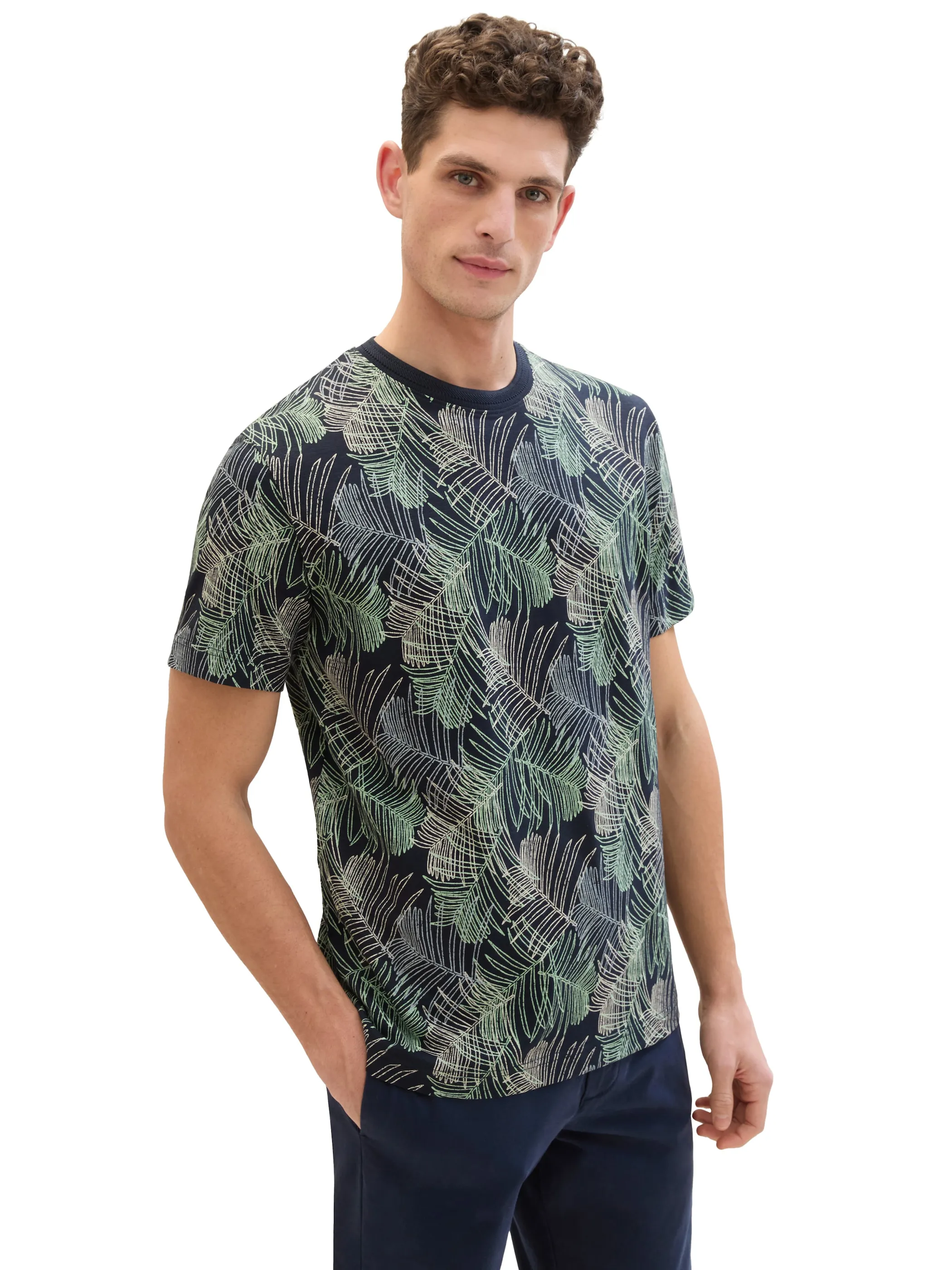 Tom Tailor 1040946 allover printed t-shirt Blau 890950 35095 3 Tom Tailor 1040946 allover printed t-shirt Blau 890950 35095 3