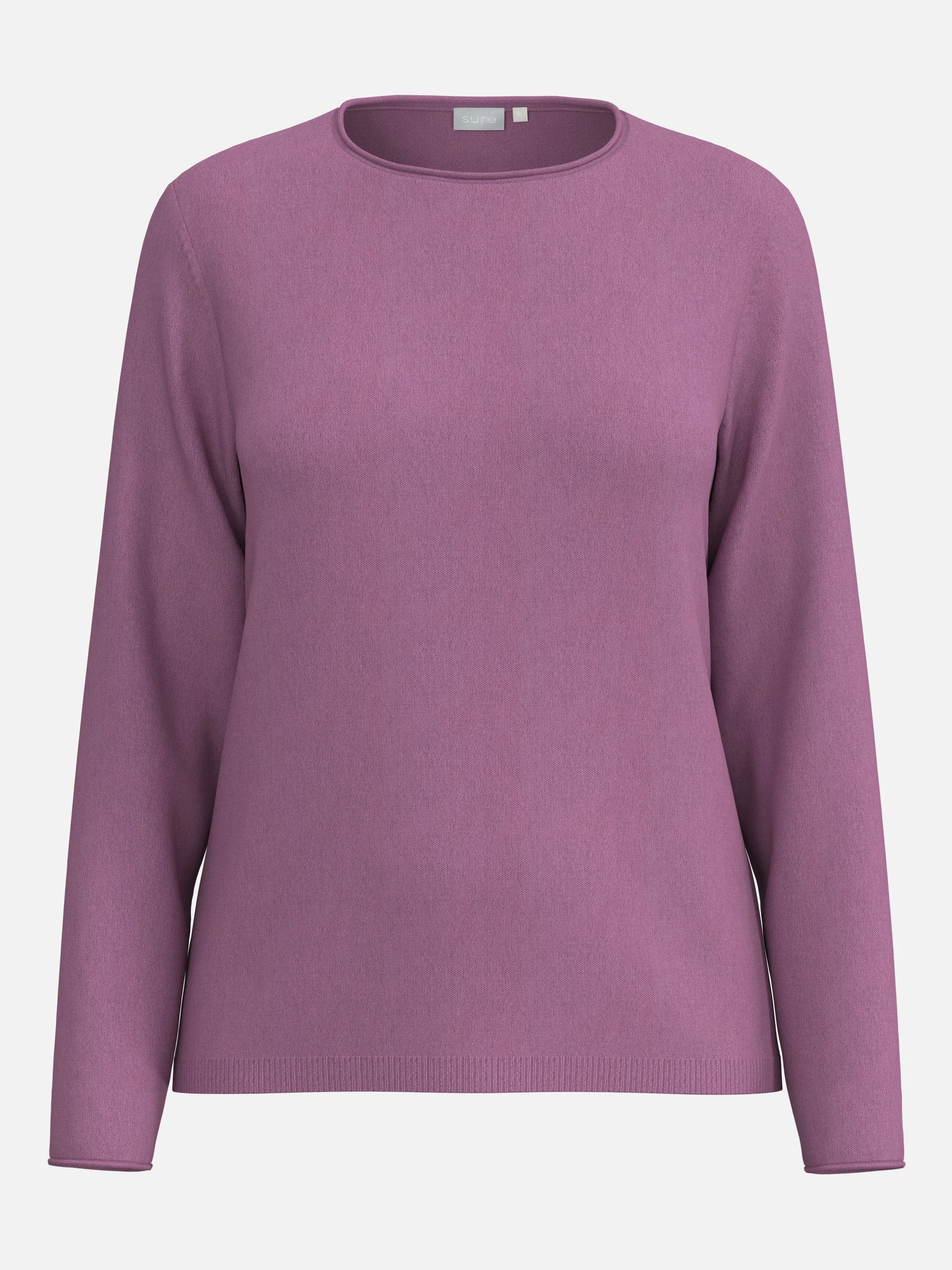 Sure Da-Pullover RH uni Langarm CL Rot 930042 BEERE 1