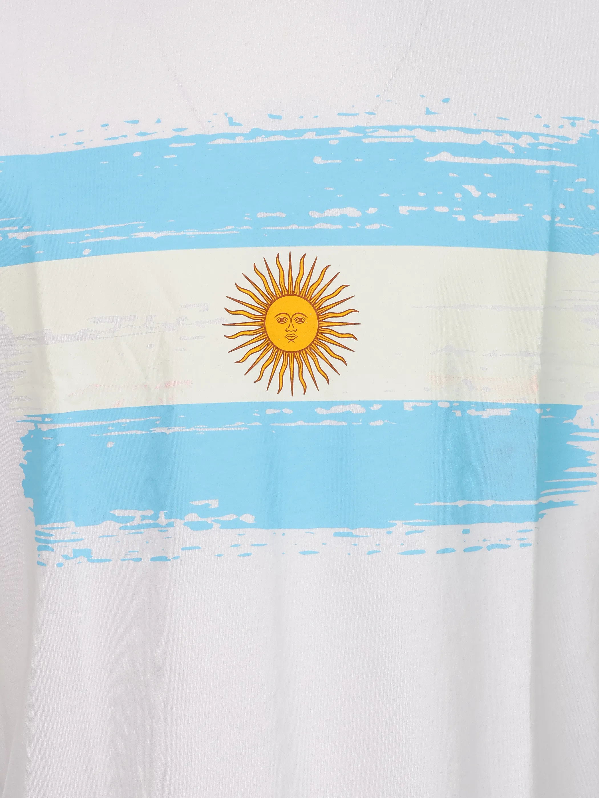 Grinario Sports Unisex Fan T-Shirt WM26, Argentina Weiß 927472 WHITE AR 3