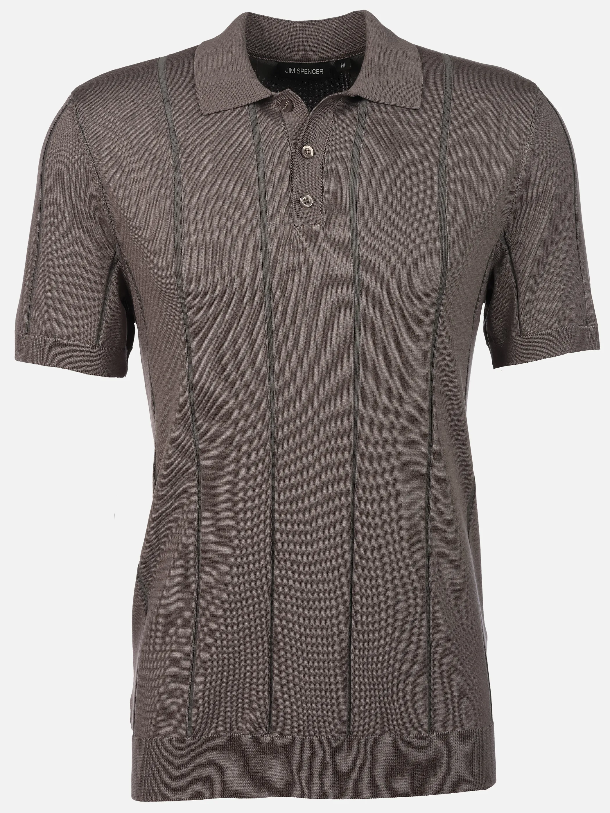 Jim Spencer He. Strickpolo 1/2 Arm dropneedle Beige 928817 CAMEL 1