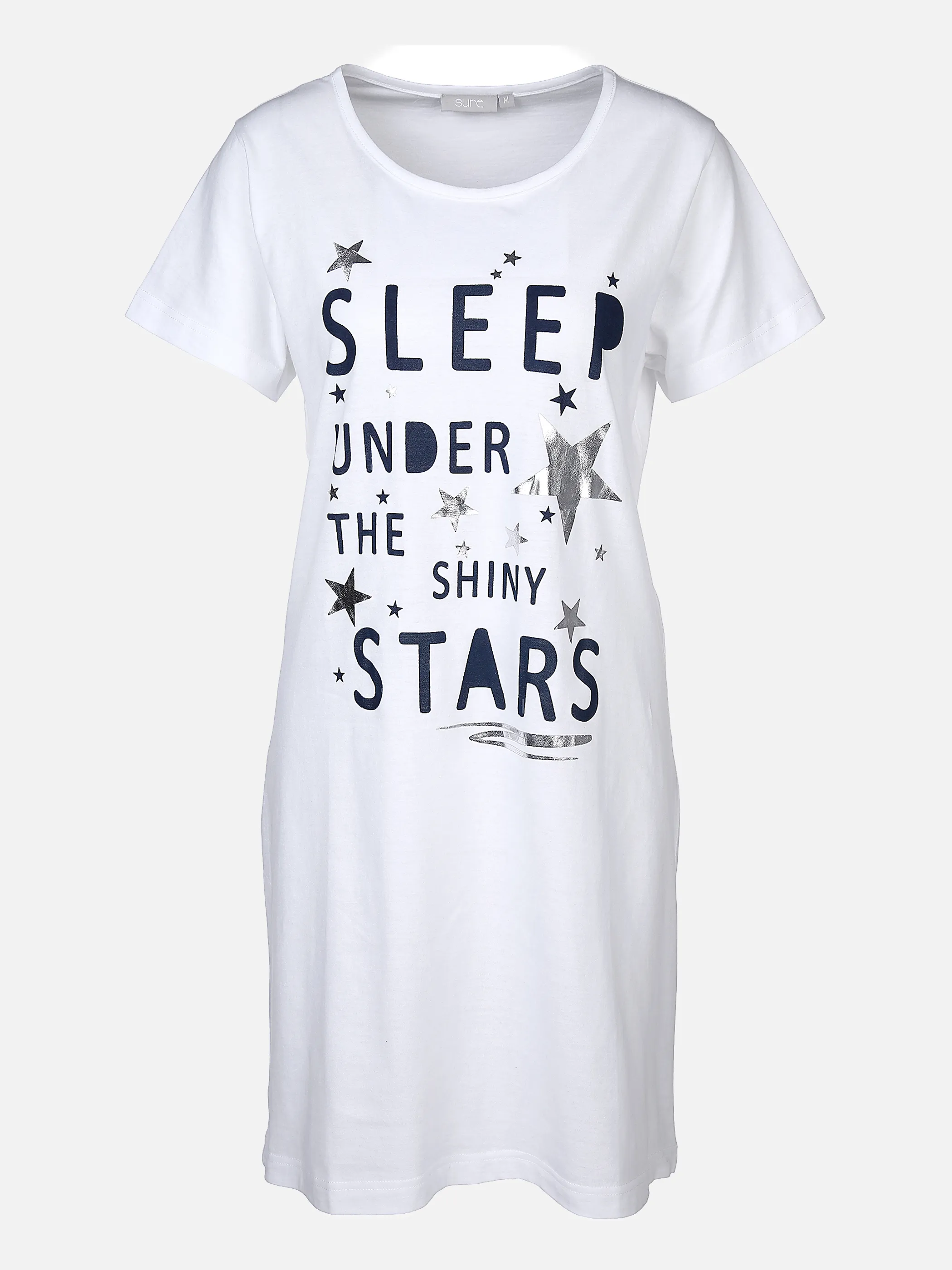 Sure Da. Nachhemd mit Folienprint Weiß 865785 WEIß 1