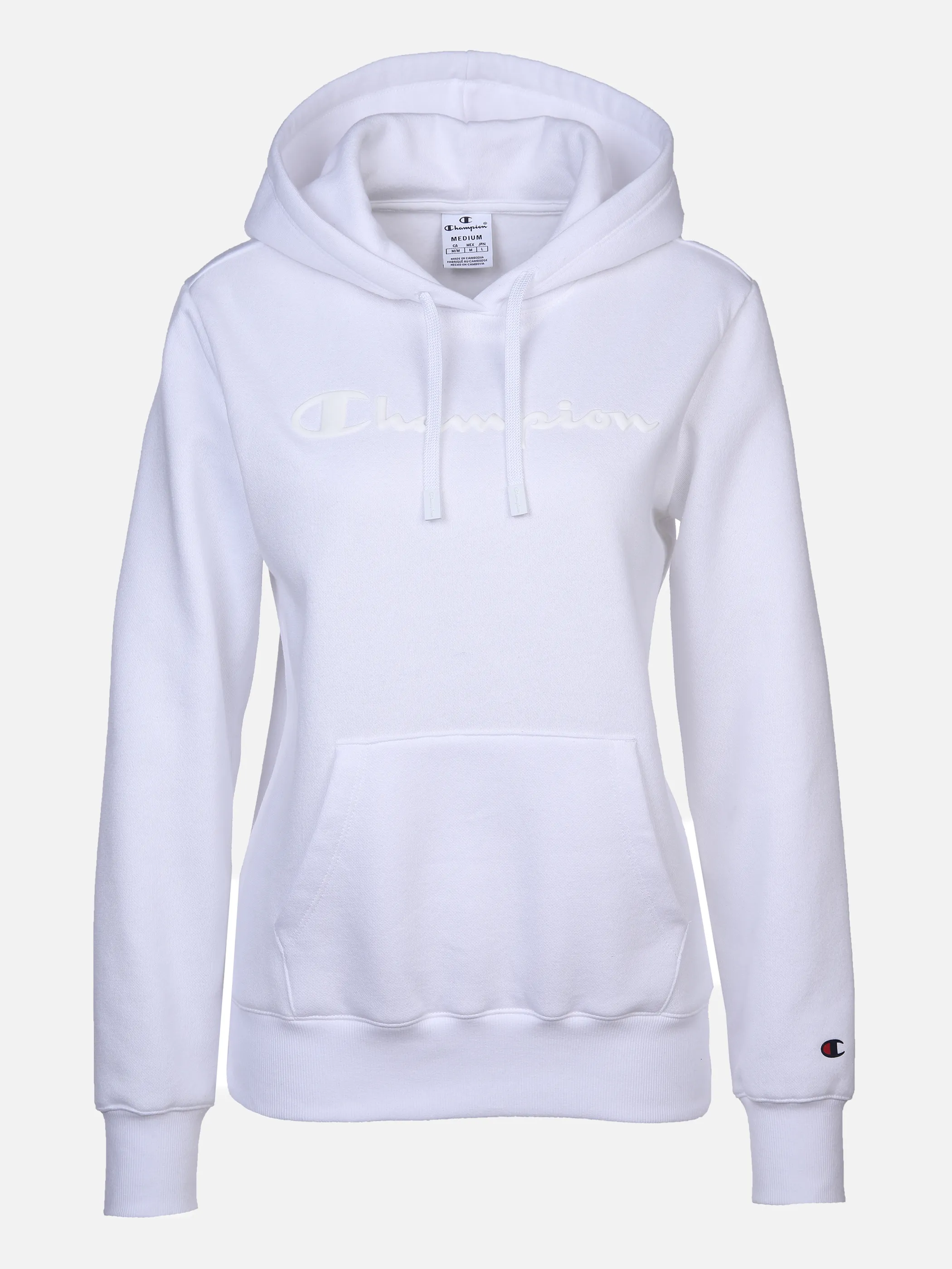 Champion 115687 YF-Da-Sweatshirt m. Kap Weiß 868136 WW006 1