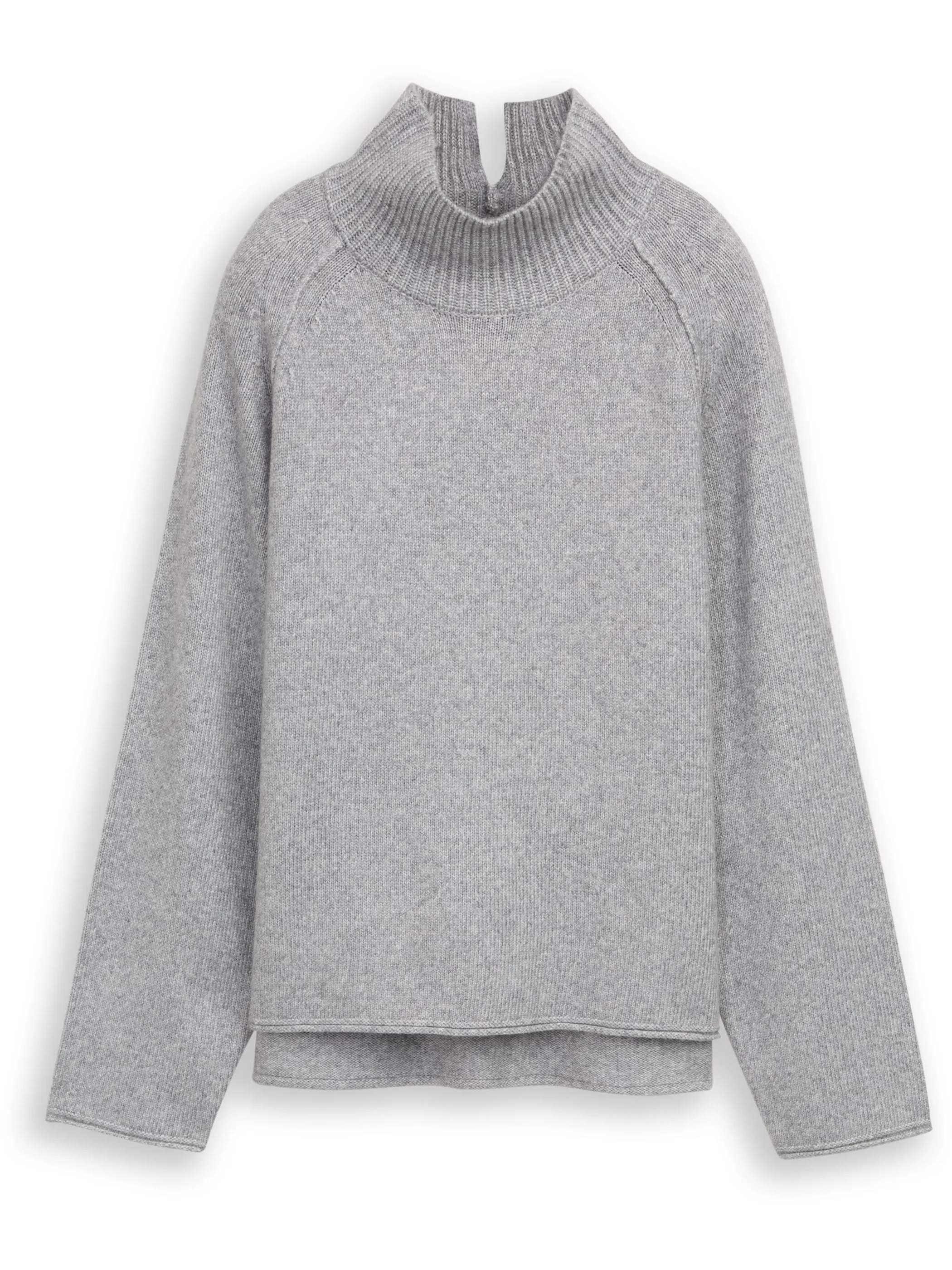 Tom Tailor 1047703 knit cosy mock-neck pullover Grau 914642 21373 1