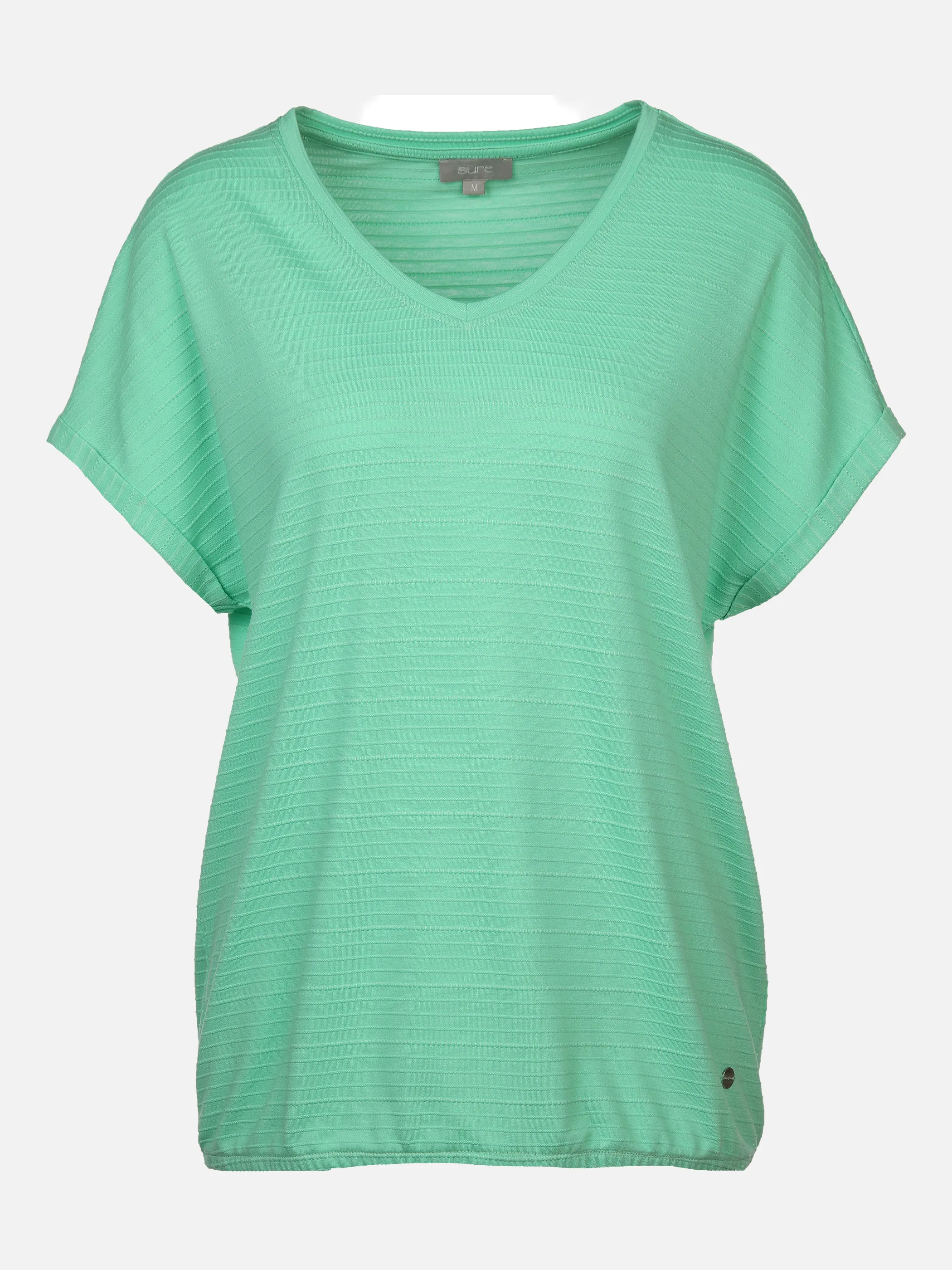Sure Da-Jacquard-T-Shirt m.V-Aussch Grün 873334 SEE GRÜN 1
