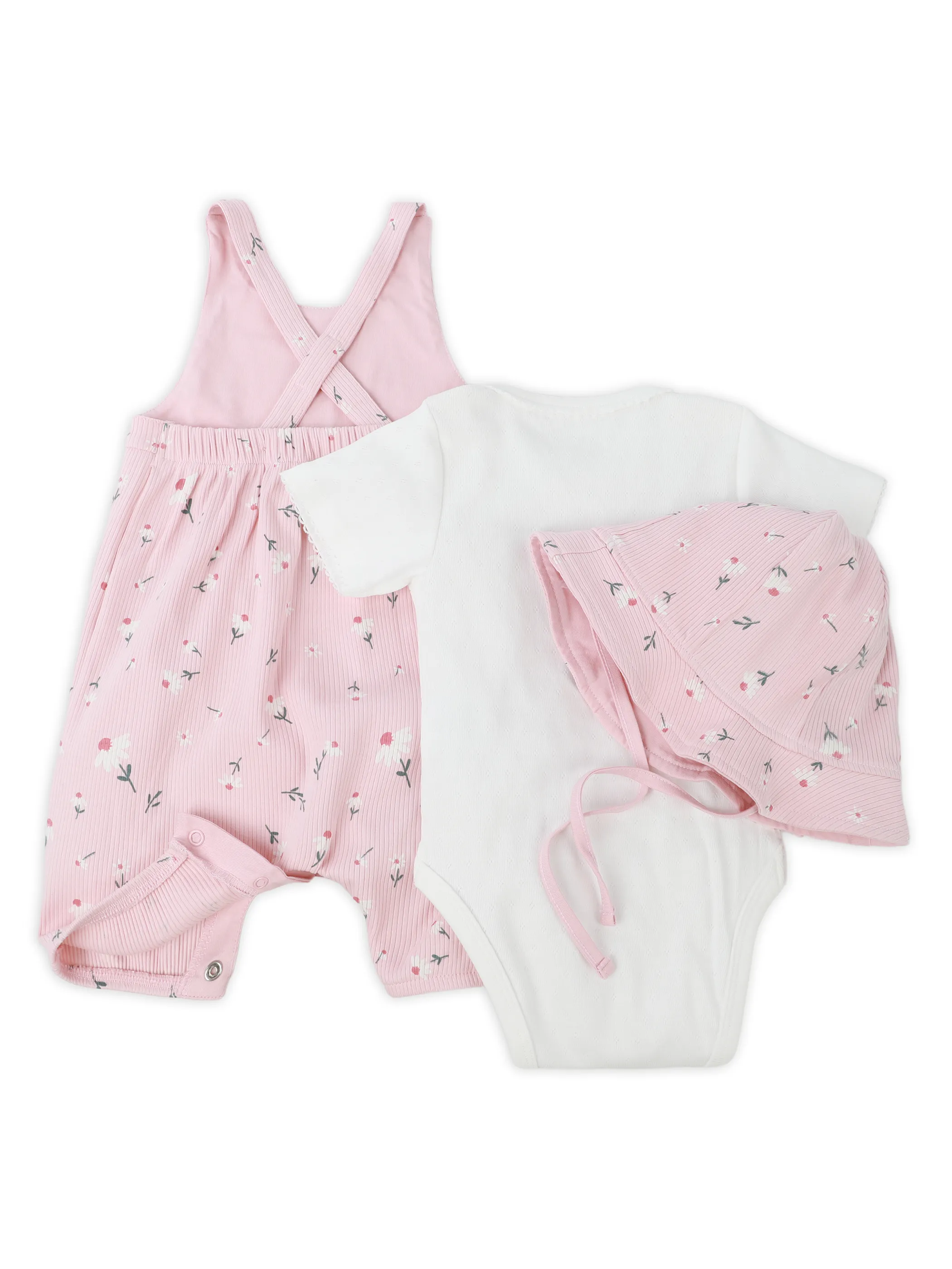 Bubble Gum BM Zweiteiler Body+Jumpsuit weiß/rosa Rosa 930335 ROSA/WEIß 3
