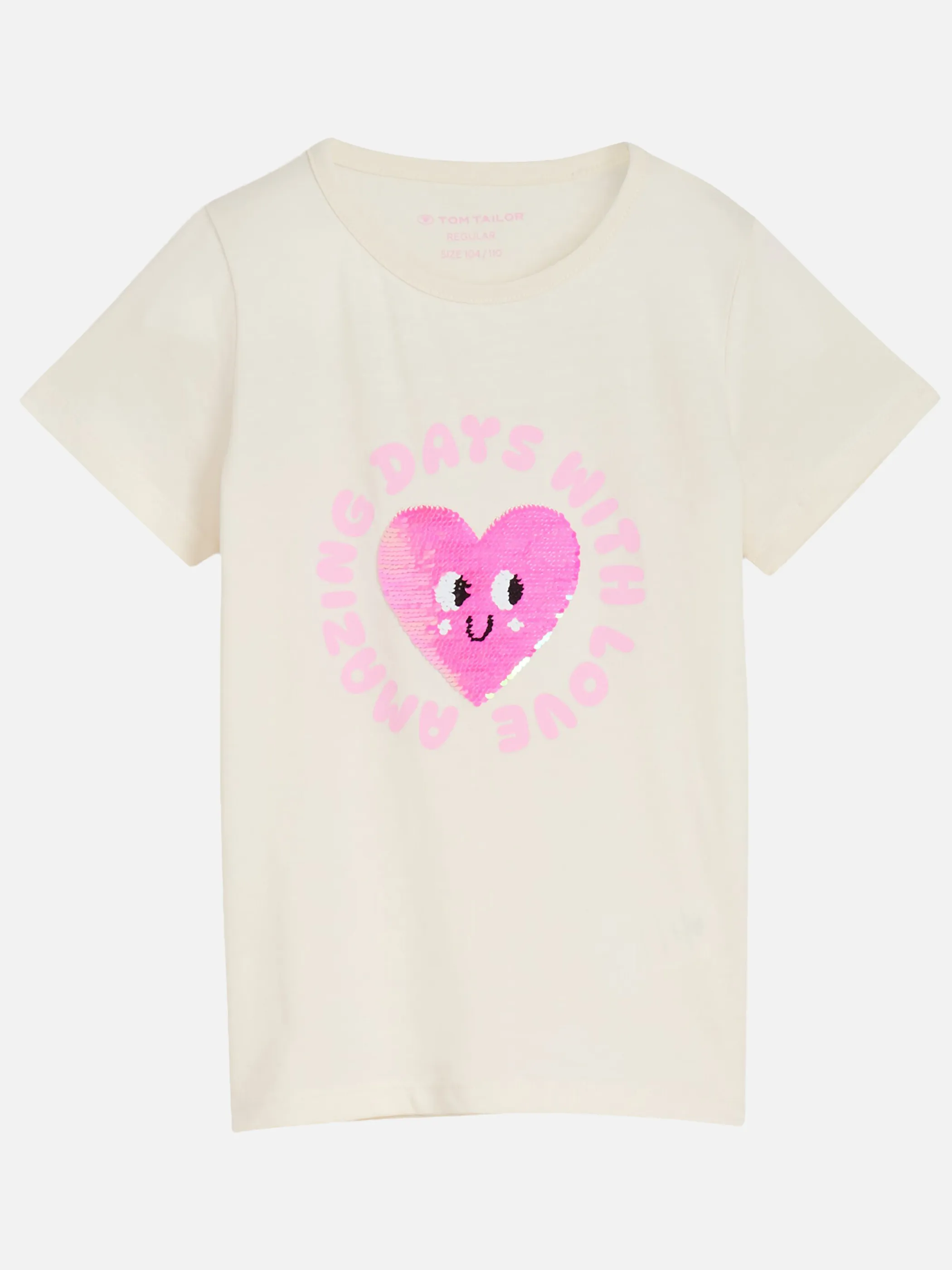 Tom Tailor 1049869 reversible sequin t-shirt Weiß 927833 12906 1