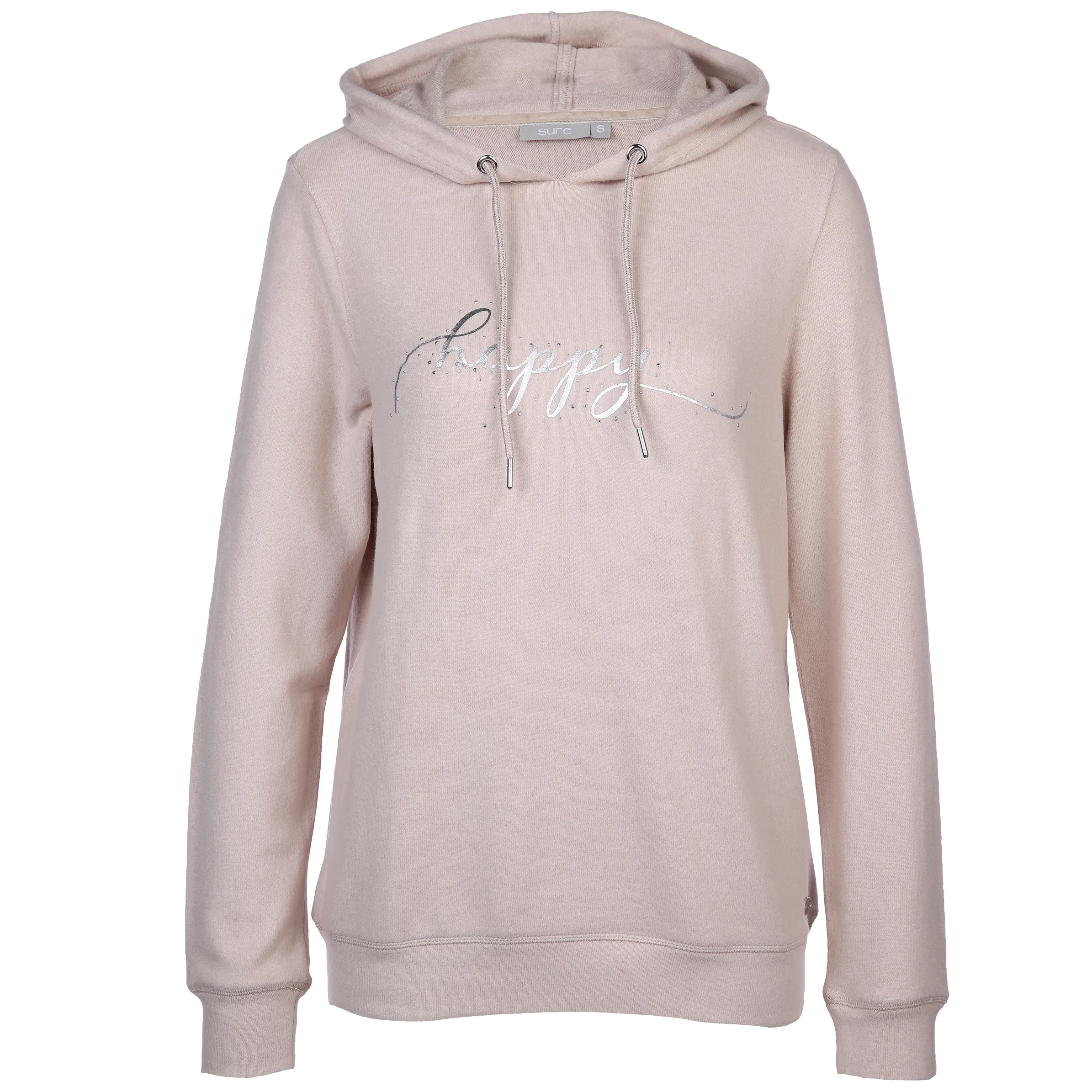 Sure Da-Flauschhoodie m.Folienprint Beige 880495 BEIGE MEL. 1