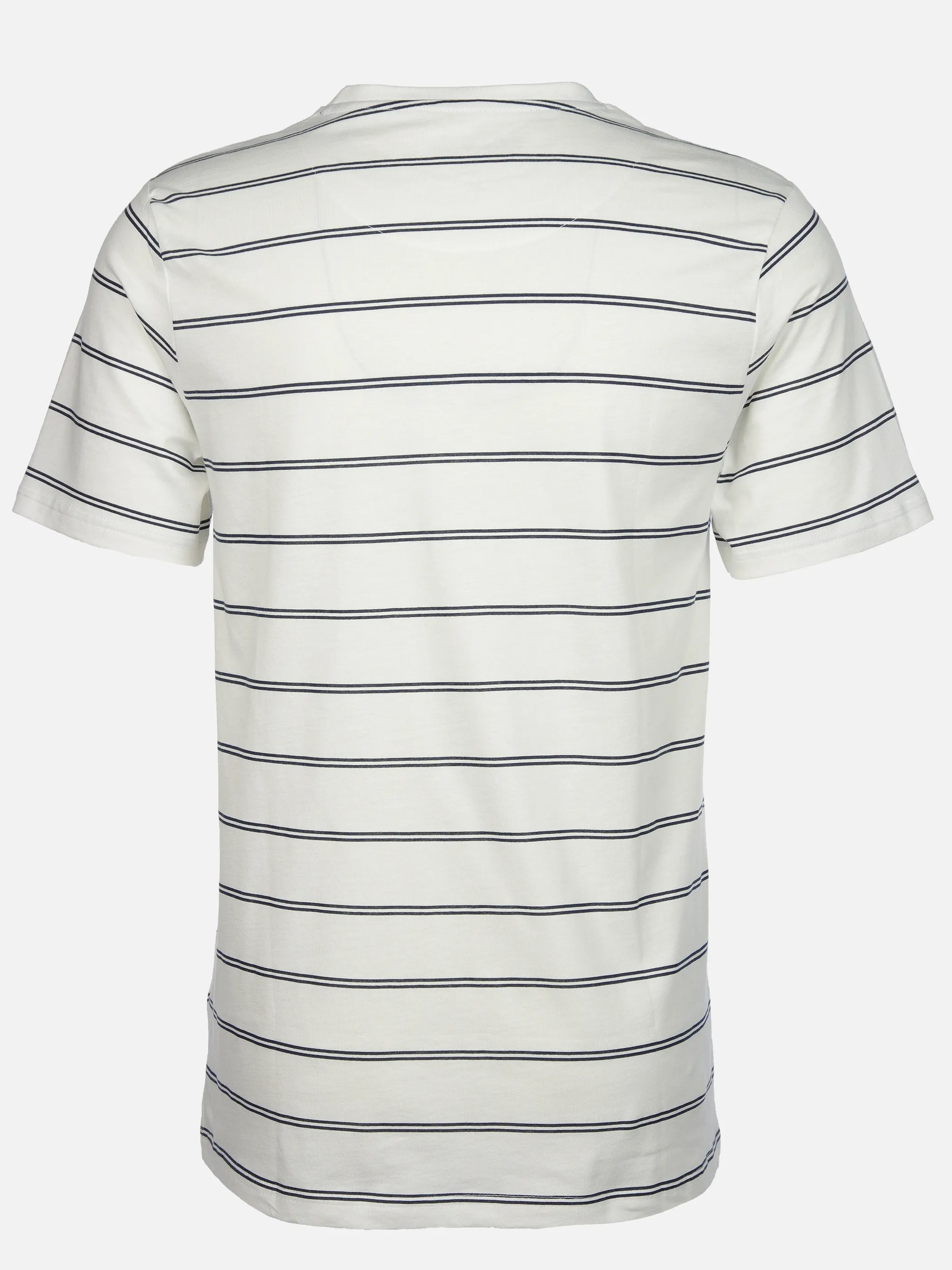 Phil+Co He. Schlafshirt gestreift Weiß 906802 ECRU 2