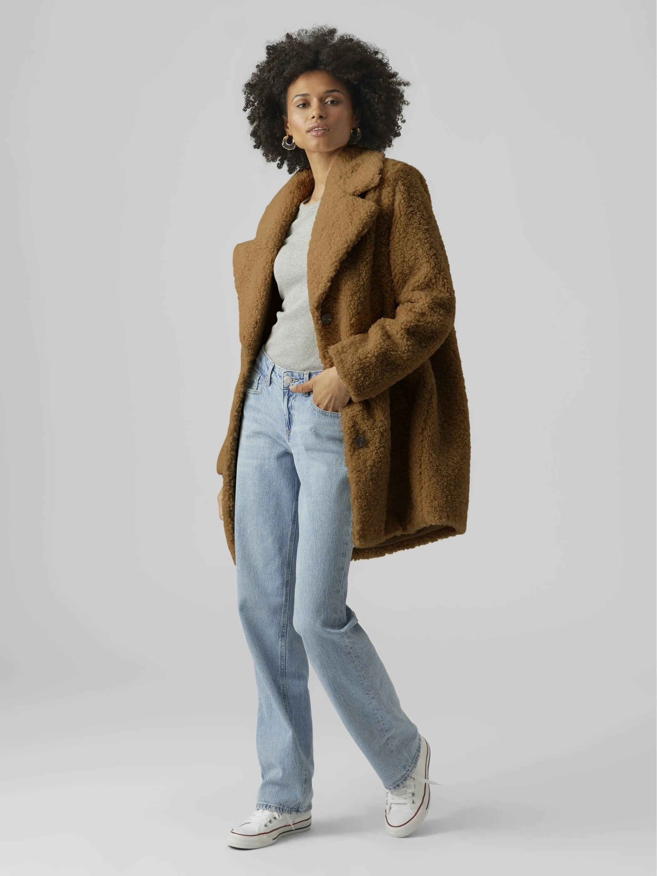Vero Moda 10289938 VMKYLIE AW23 TEDDY CO Braun 887824 188479 5