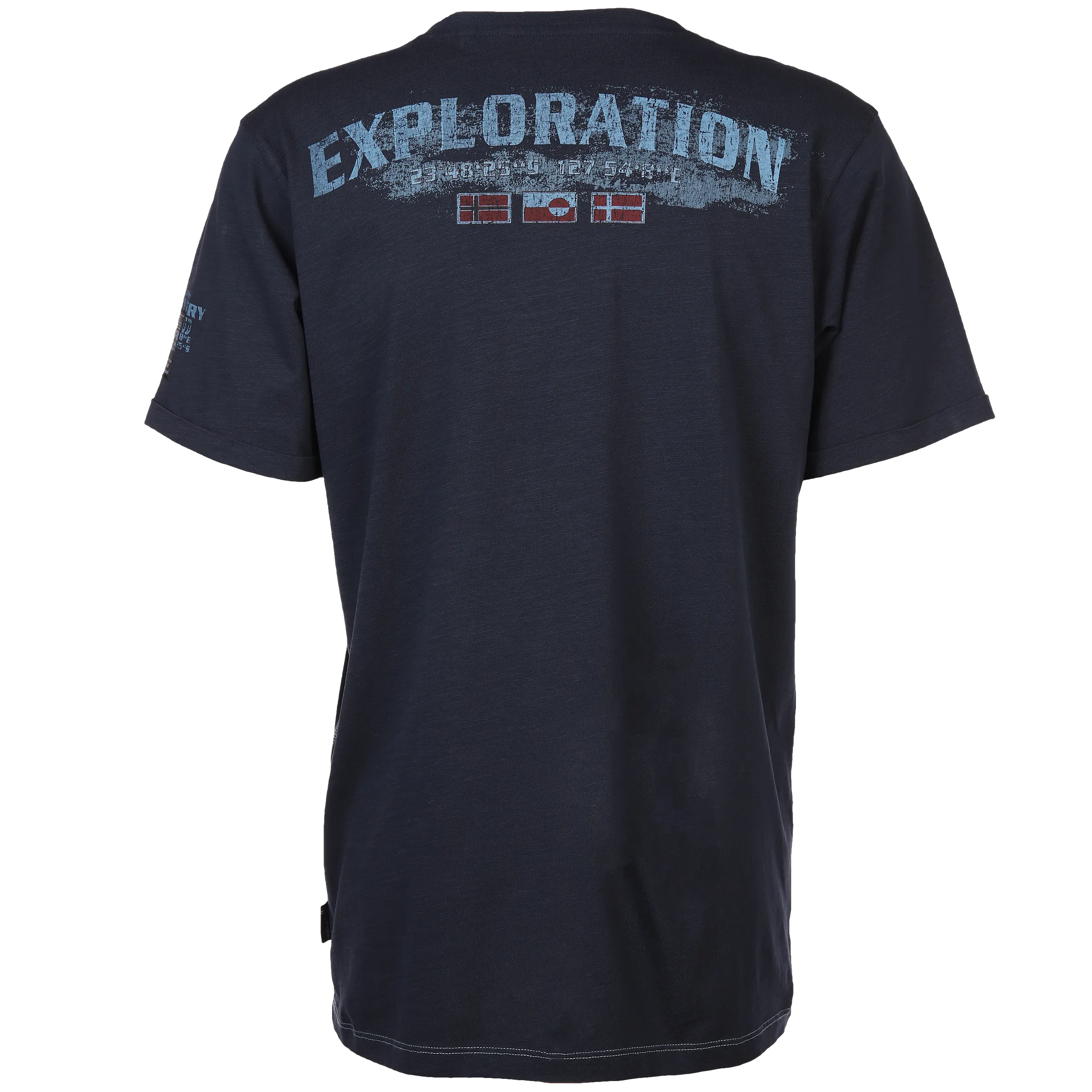 Southern Territory He. T-Shirt 1/2 Arm washer print Blau 878481 NAVY 2