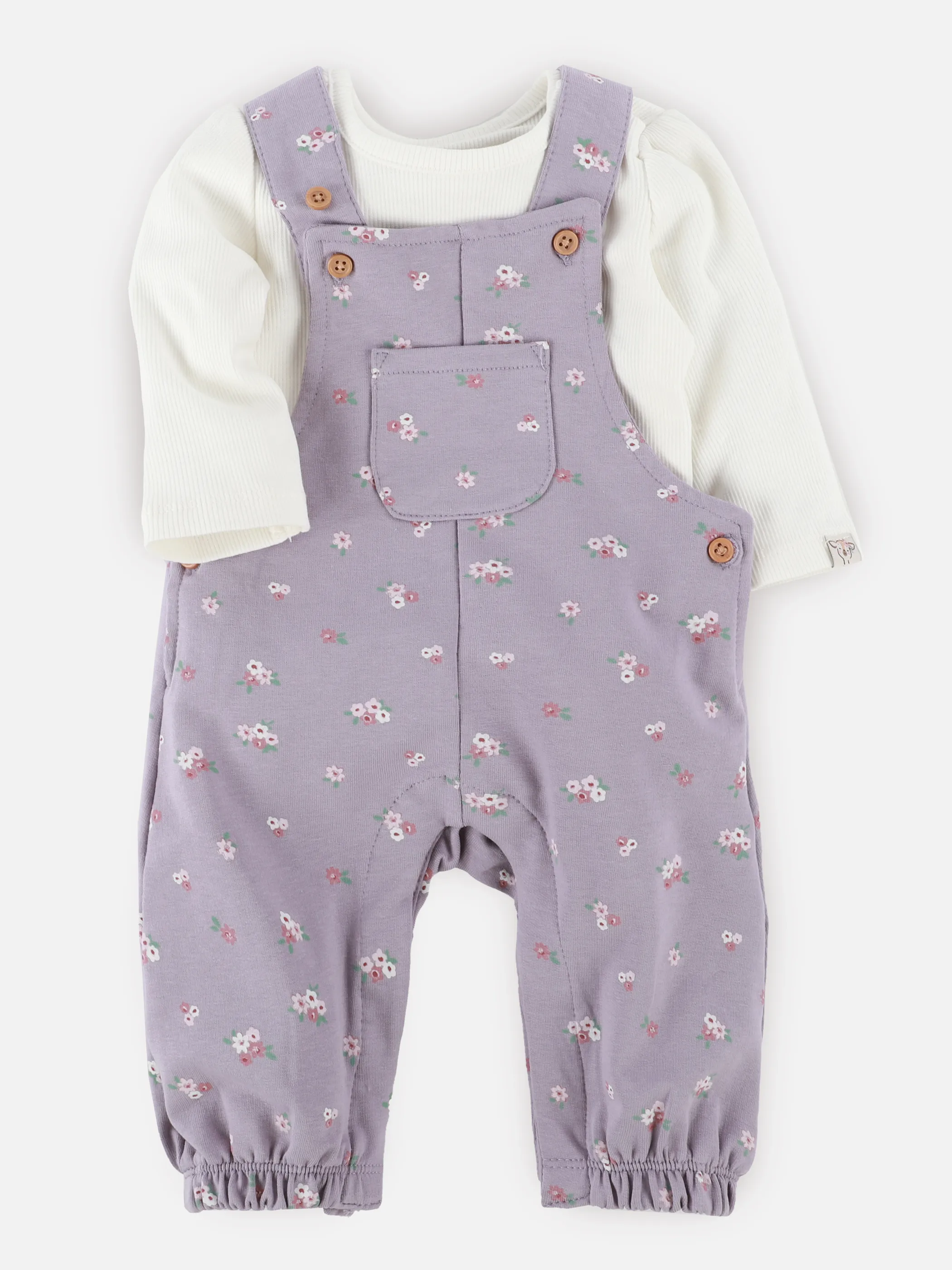 Bubble Gum BM Romper Set mit Blumen AOP in weiß/lila Weiß 913578 WEIß 1