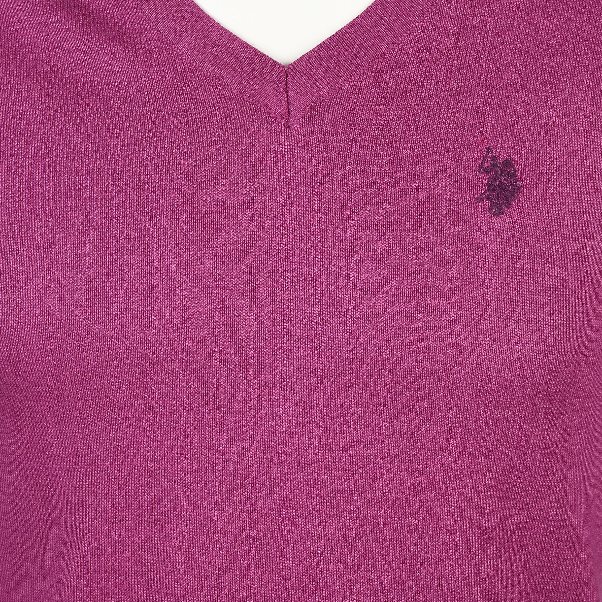U.S. Polo Assn. He. Pullover U.S. Polo V-Neck Lila 799159 BERRY 3 U.S. Polo Assn. He. Pullover U.S. Polo V-Neck Lila 799159 BERRY 3