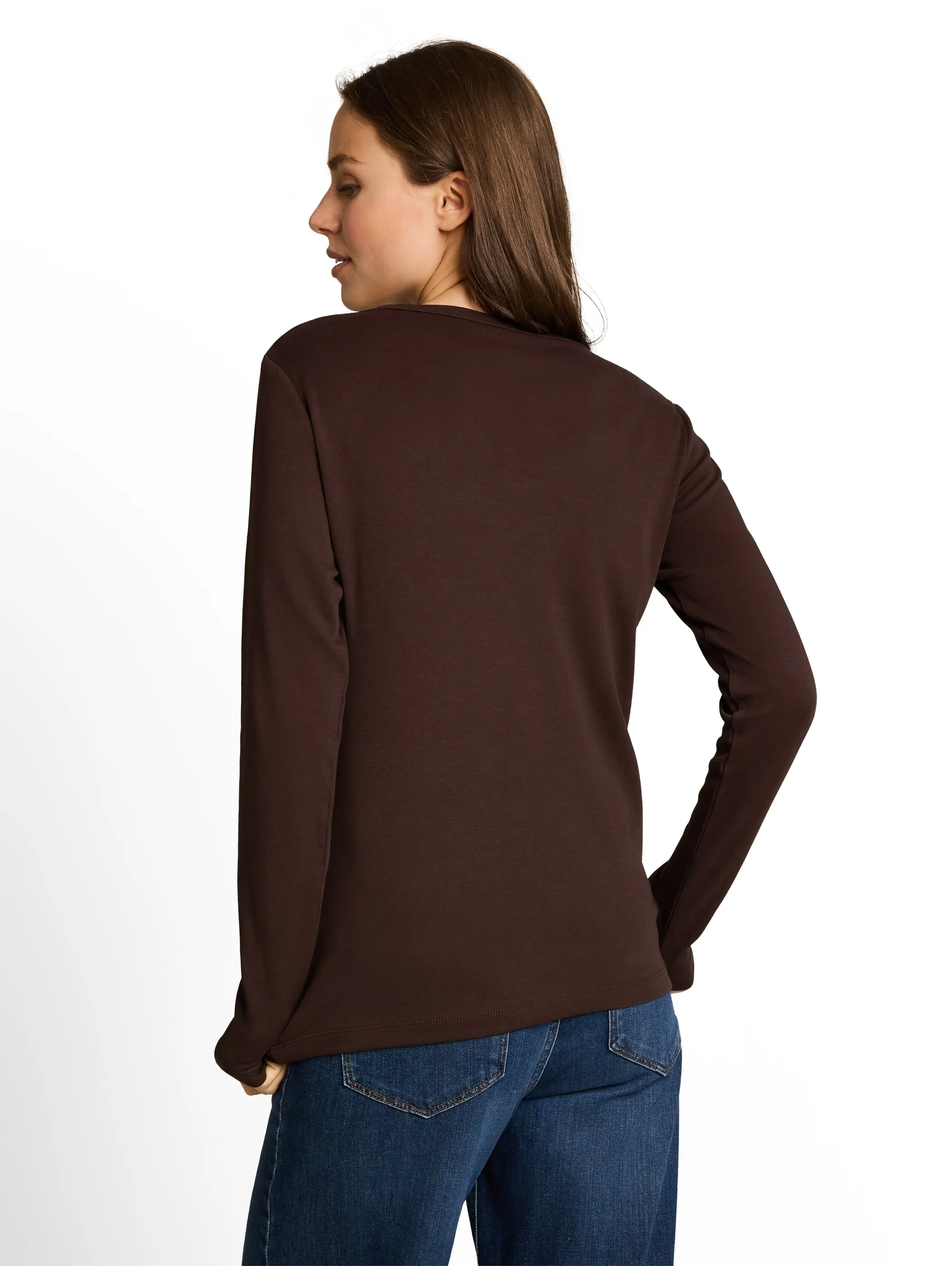 Tom Tailor 1053466 NOS Longsleeve basic crew neck Braun 934164 13234 2