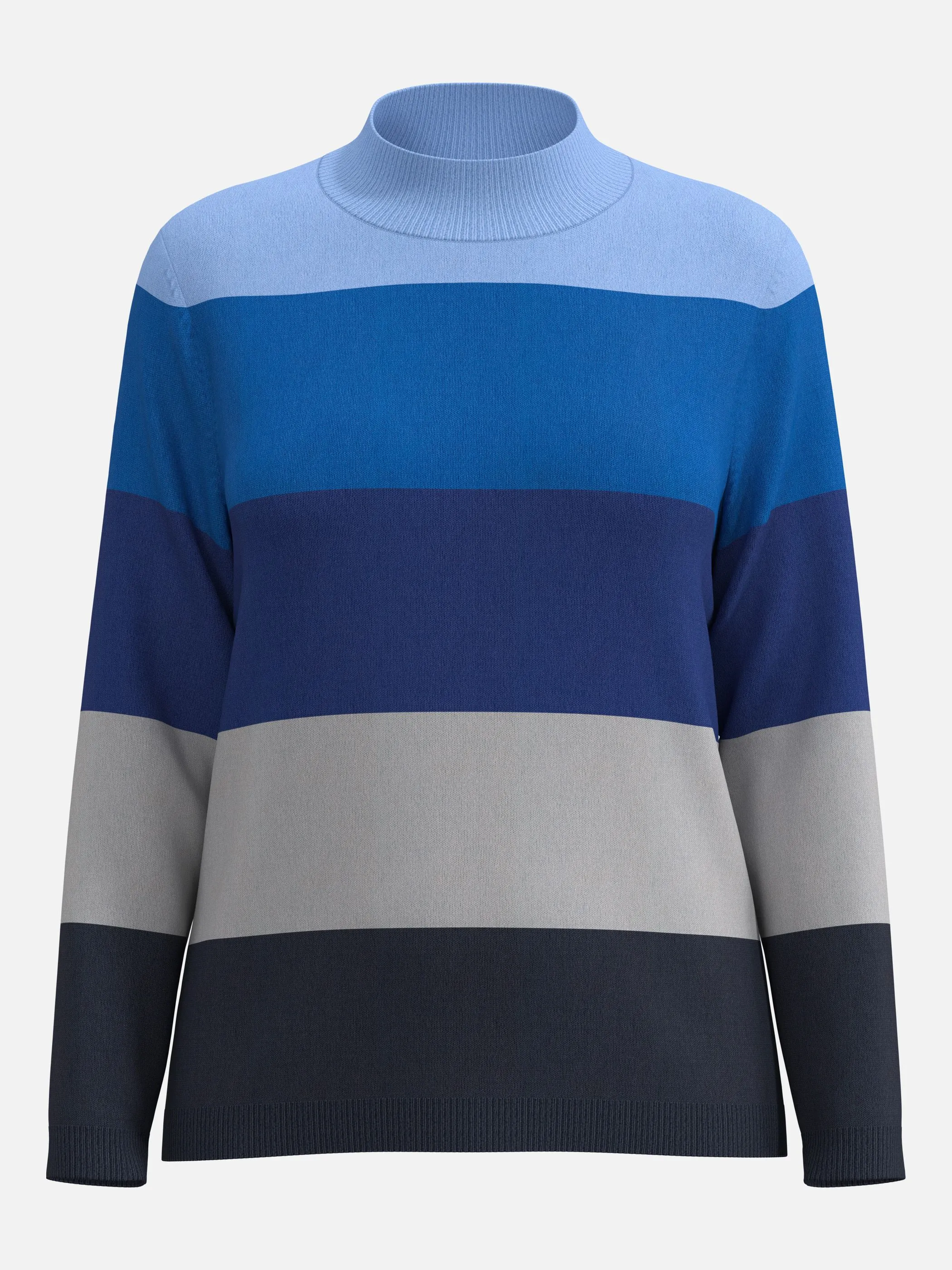 Sure Da-Pullover Stehkragen Steifen CL Blau 930044 BLUE 1