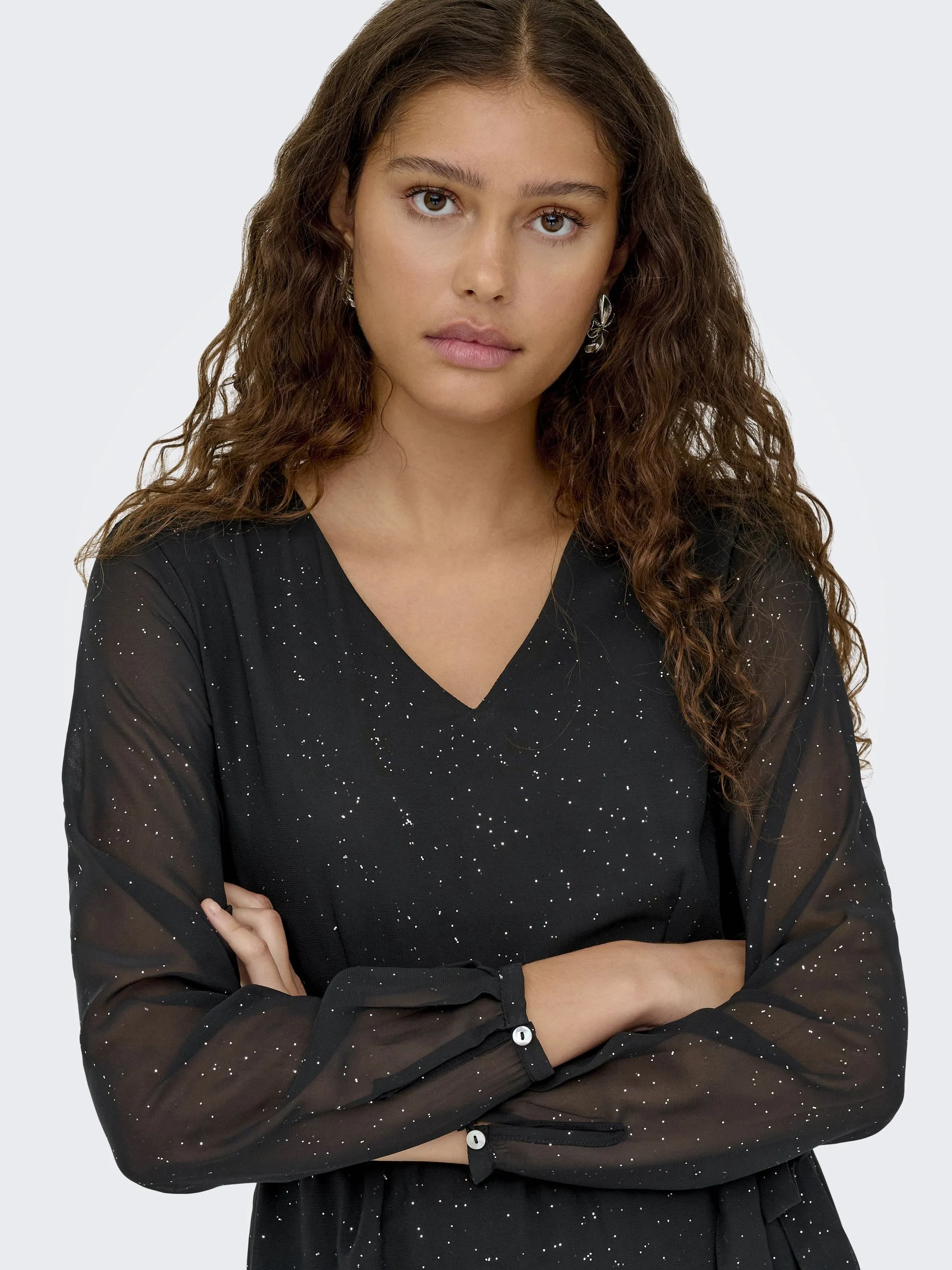 Chiffon blouse dames elegant: bovenstuk dames lente chique blouses V-hals tuniek verstelbare lange mouwen chiffon blouse zomer blouse shirt casual tops losse lange mouwen shirt werkhemden Chiffon blouse dames elegant: bovenstuk dames lente chique blouses V-hals tuniek verstelbare lange mouwen chiffon blouse zomer blouse shirt casual tops losse lange mouwen shirt werkhemden