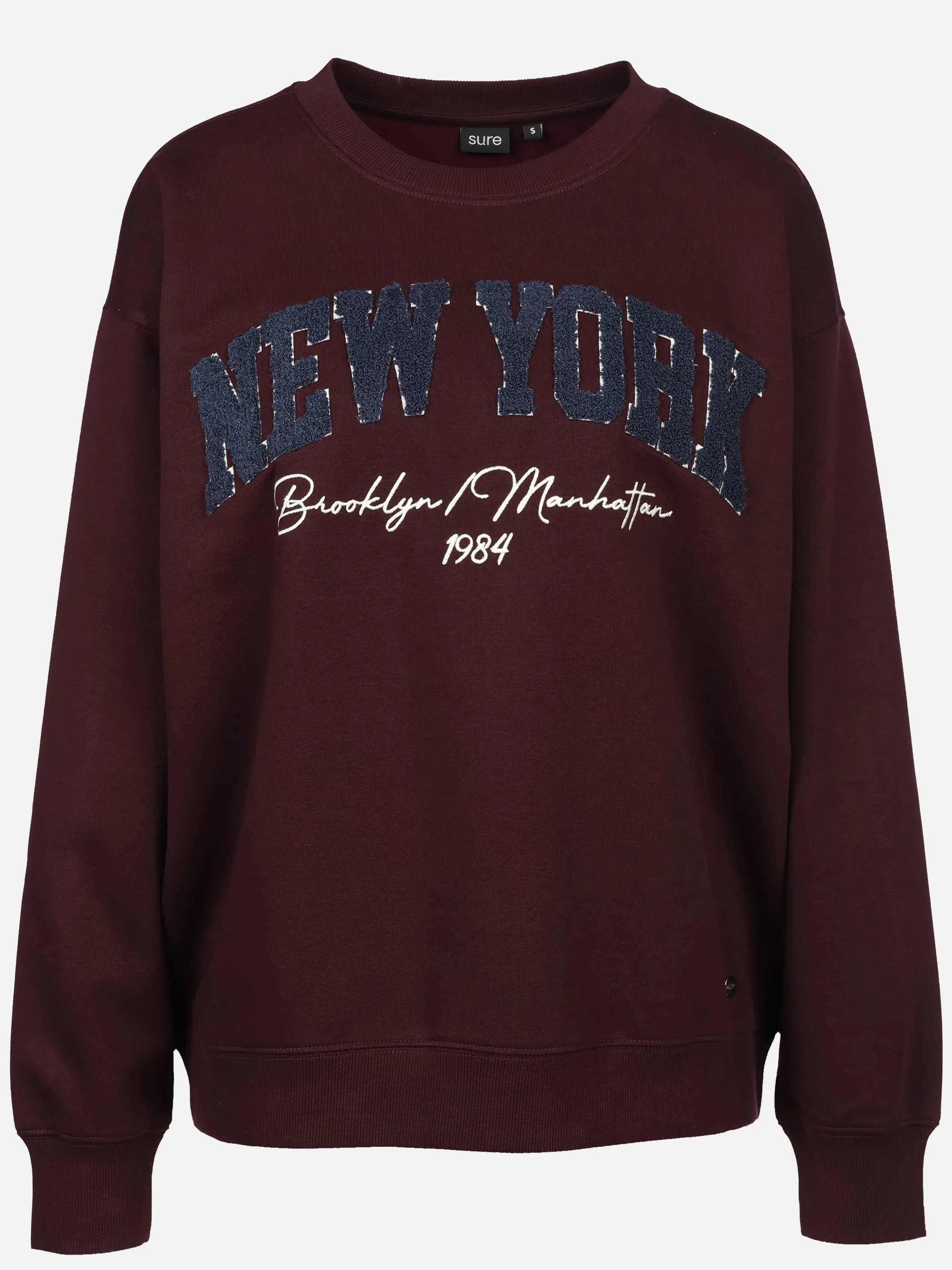 Sure Da-Sweatshirt m. Stickerei Rot 928159 BURGUND 1