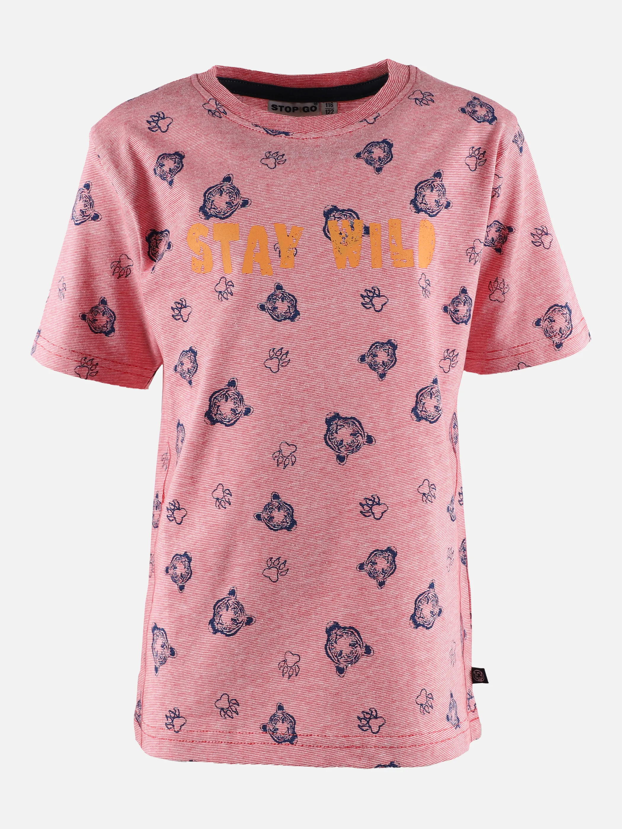 Stop + Go KJ TShirt mit AOP und Wording Blau 875562 BLAU GEM. 1 Stop + Go KJ TShirt mit AOP und Wording Blau 875562 BLAU GEM. 1