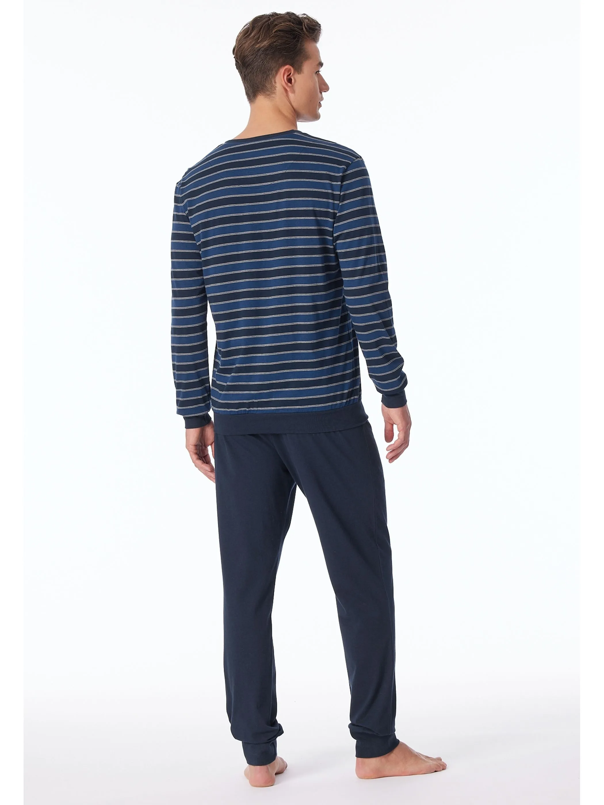 UNCOVER by Schiesser 181534 Schlafanzug lang Blau 913984 800 2