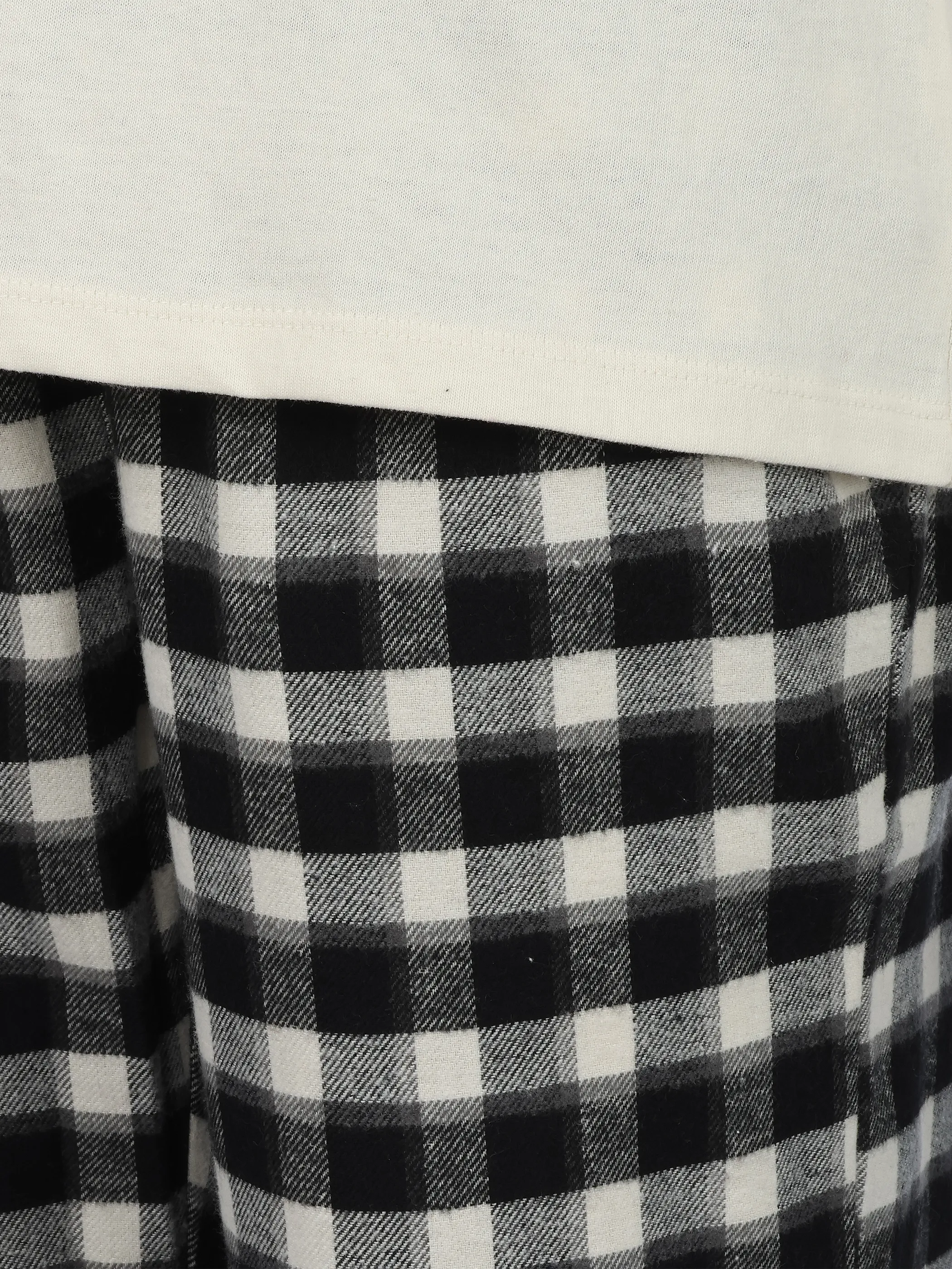 Sure Da. Pyjama lang mit Flanellhos Weiß 915612 ECRU 3