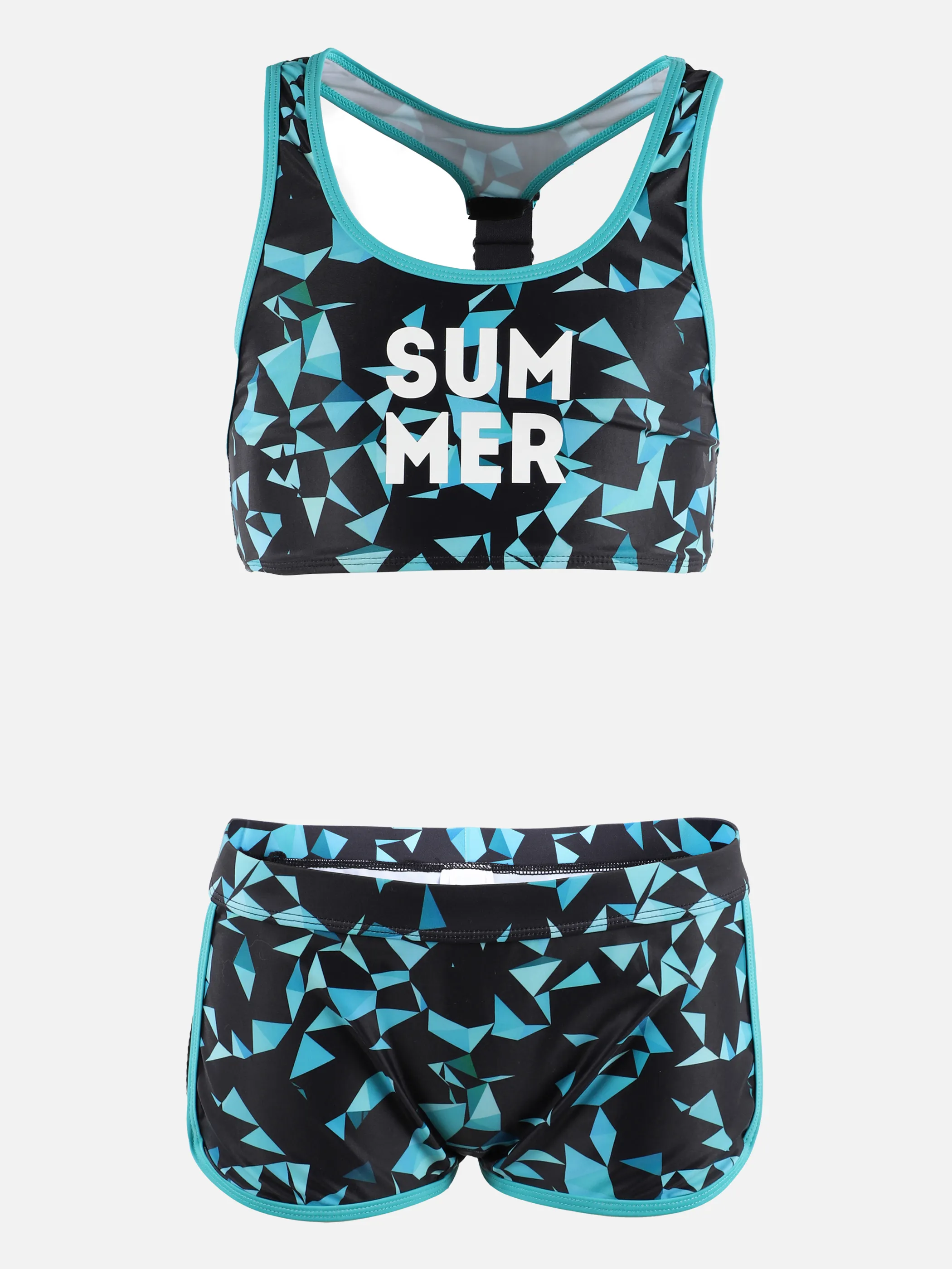 Stop + Go Md-Bikini-Set mit Druck Schwarz 876533 SCHWARZ/TU 1