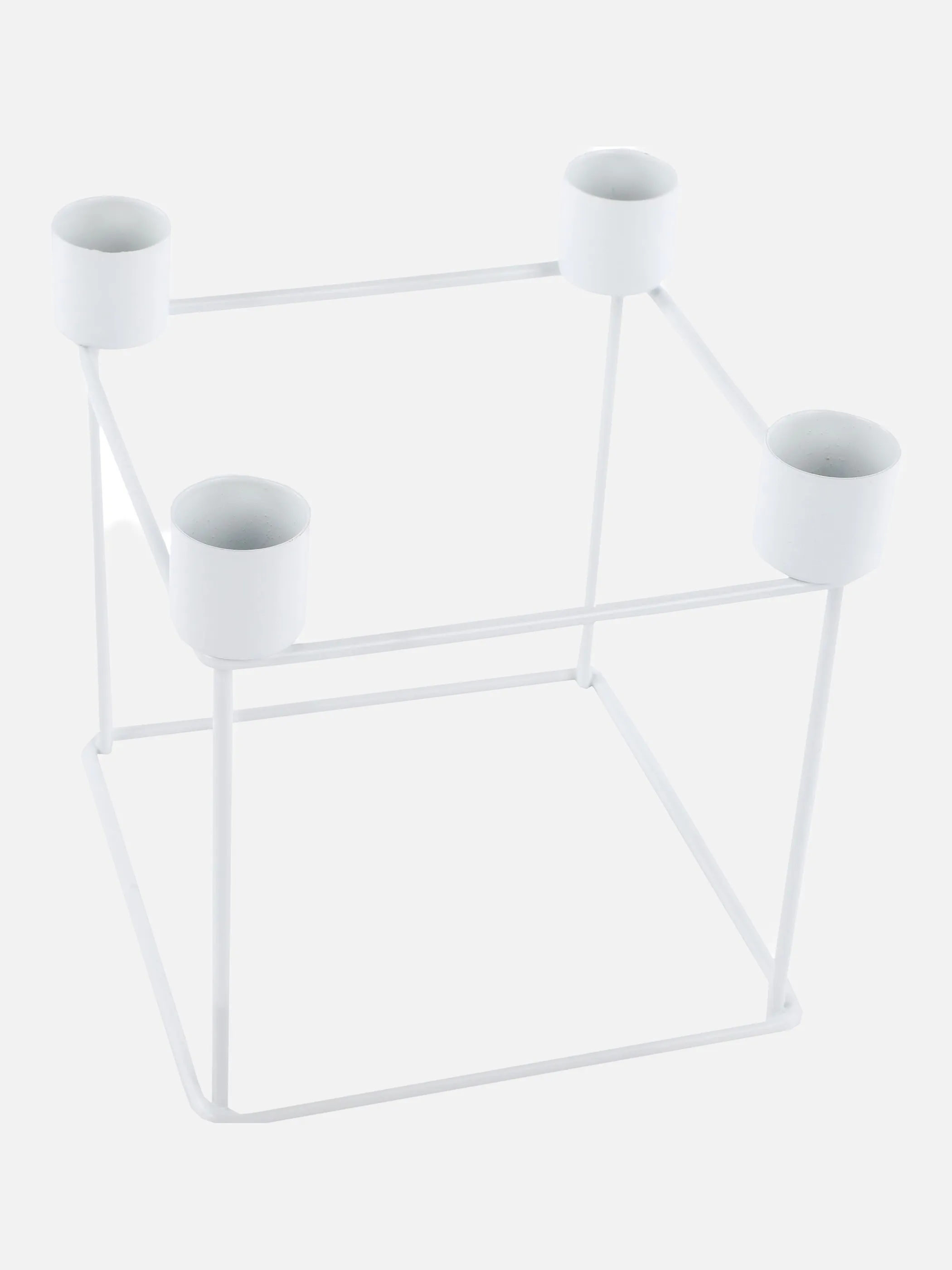 Weihnachten Kerzenständer Quadro 14x14,5x1 Weiß 875880 WEIß 1