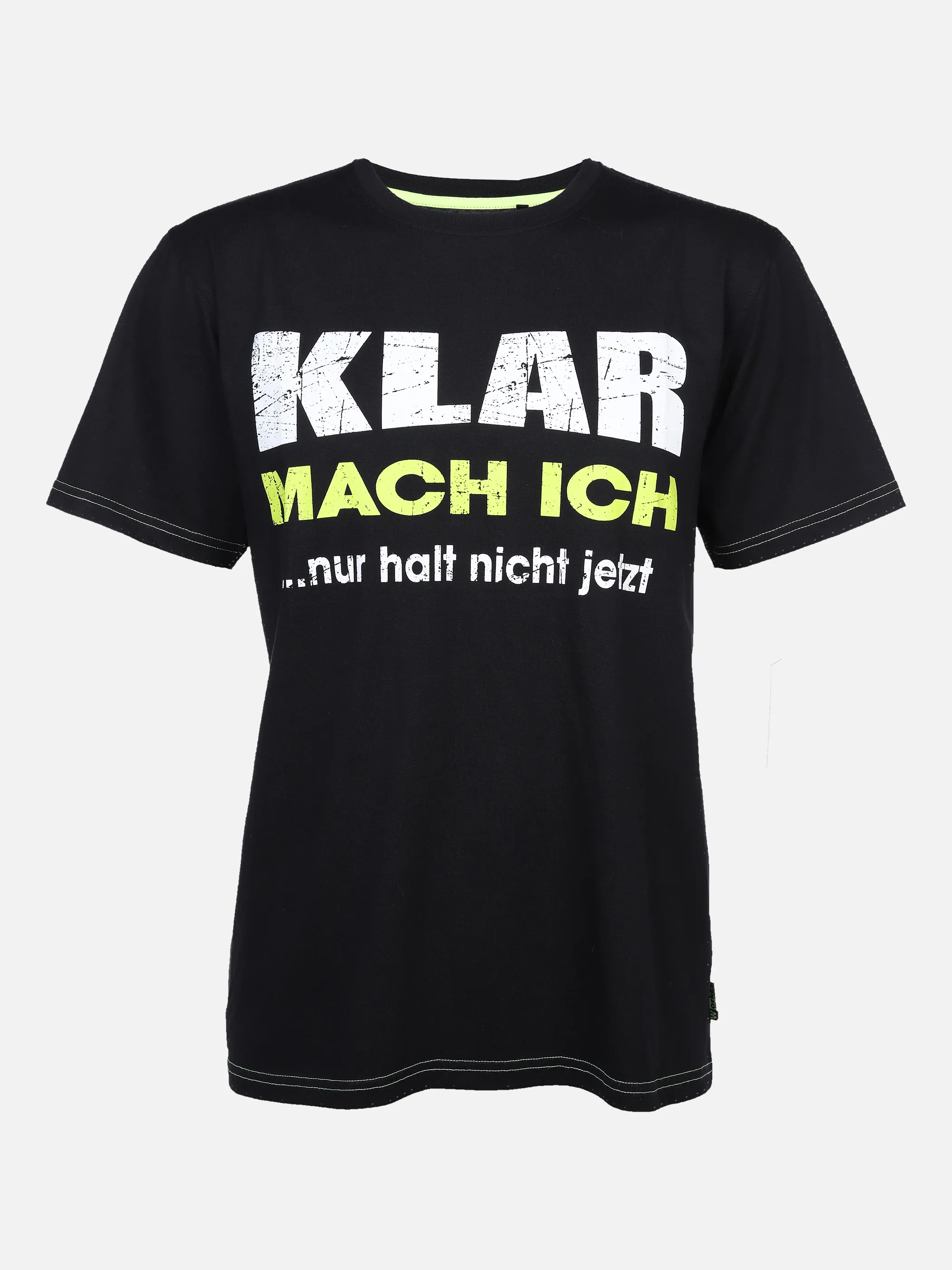 Worker He. T-Shirt 1/2 Arm Sprüche Schwarz 872418 BLACK 1 Worker He. T-Shirt 1/2 Arm Sprüche Schwarz 872418 BLACK 1
