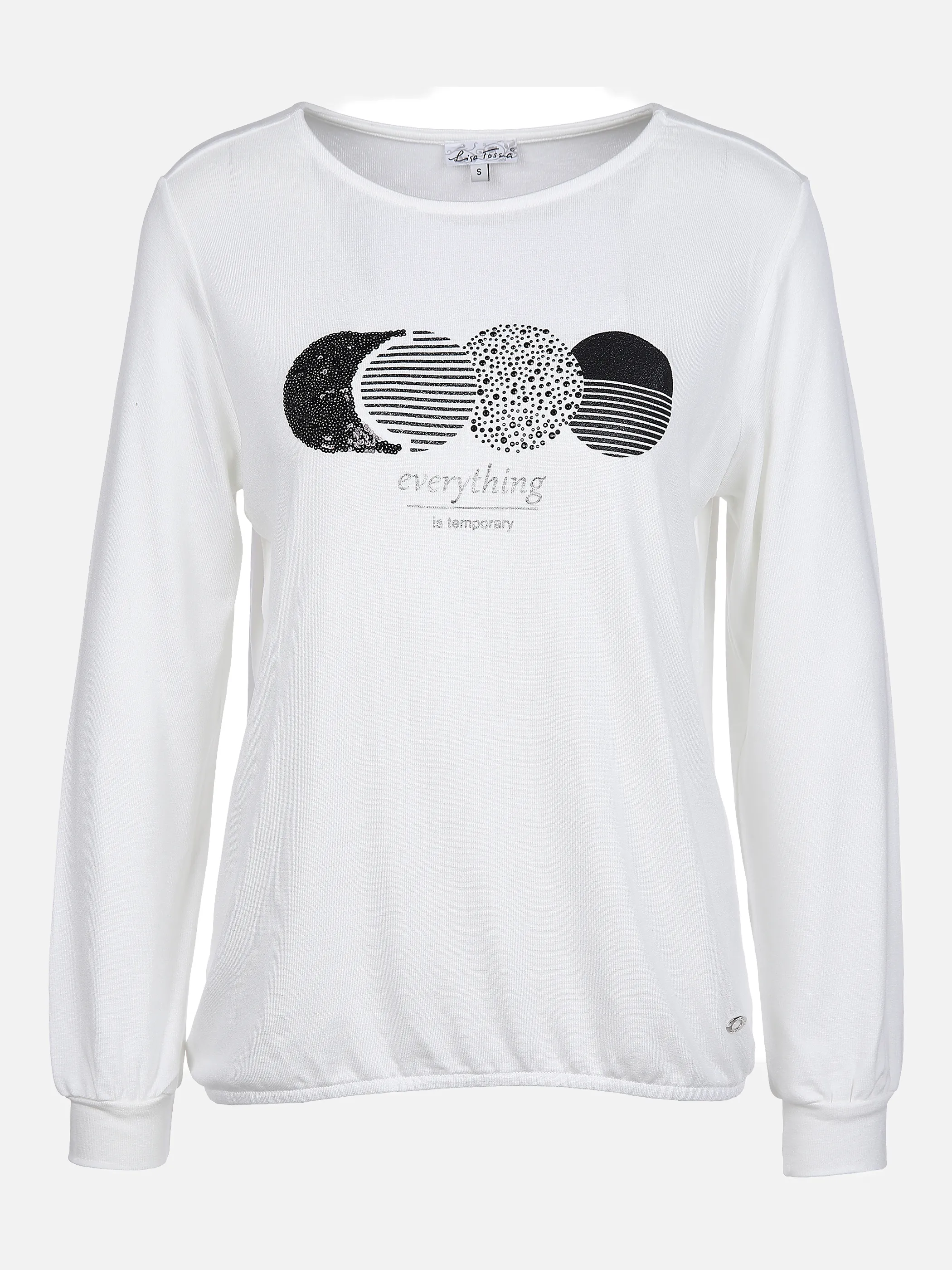 Lisa Tossa Da-Langarm-Shirt m. Frontprint Weiß 864844 OFFWHITE 1