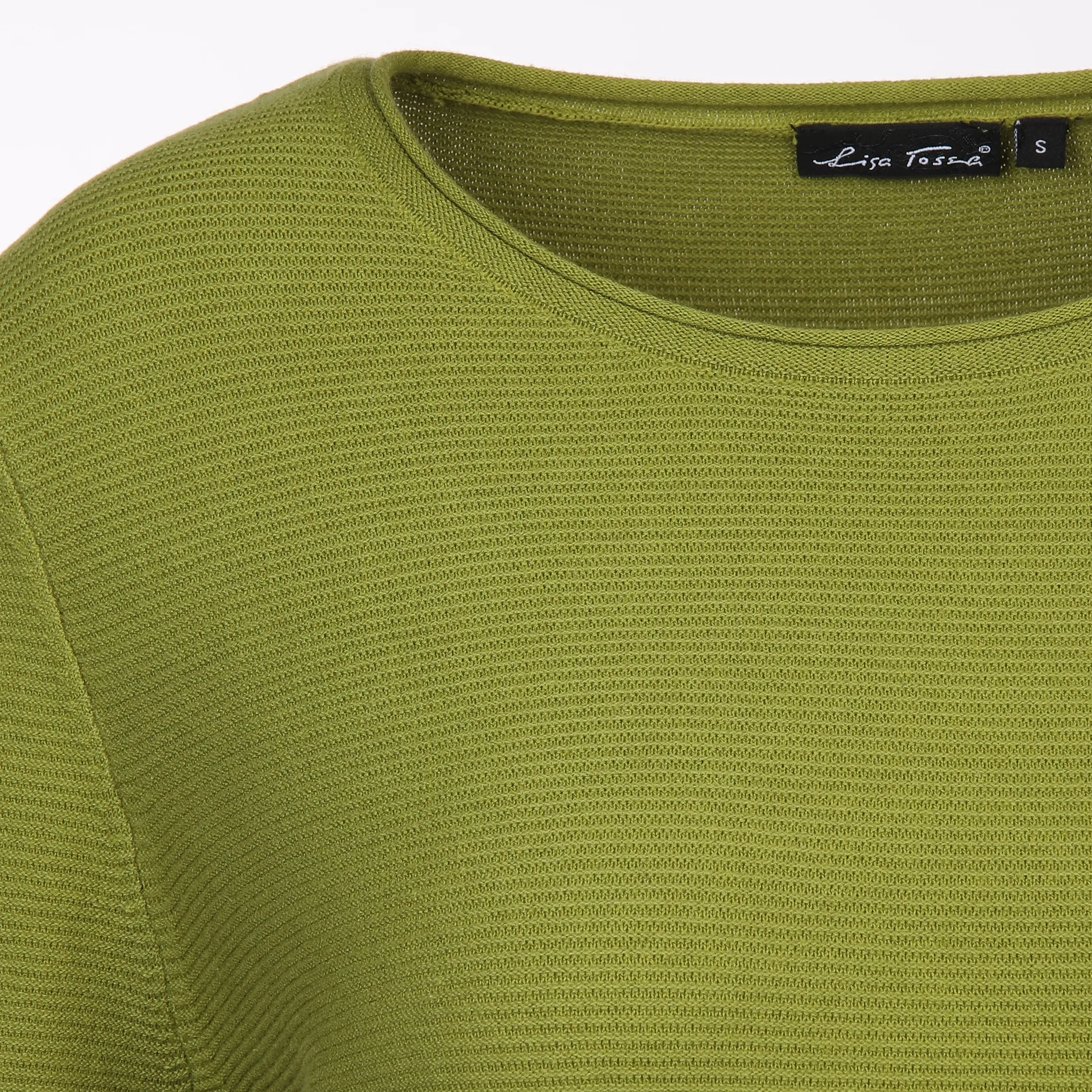 Lisa Tossa Da-Strukturpullover m. 1/1 Arm Grün 880633 PISTAZIE 3