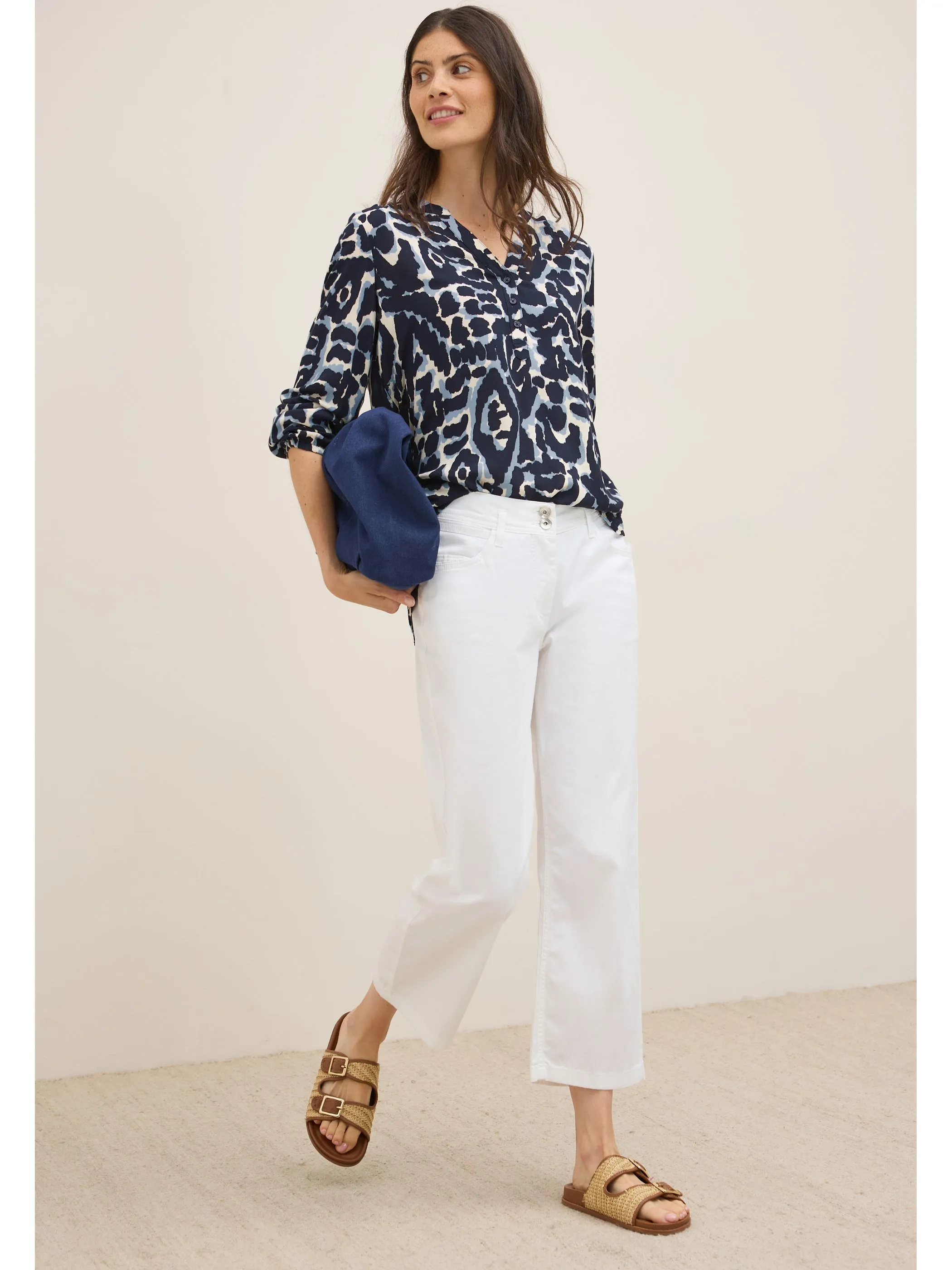 Cecil B345986 TOS AOP Blouse Blau 919249 36831 4