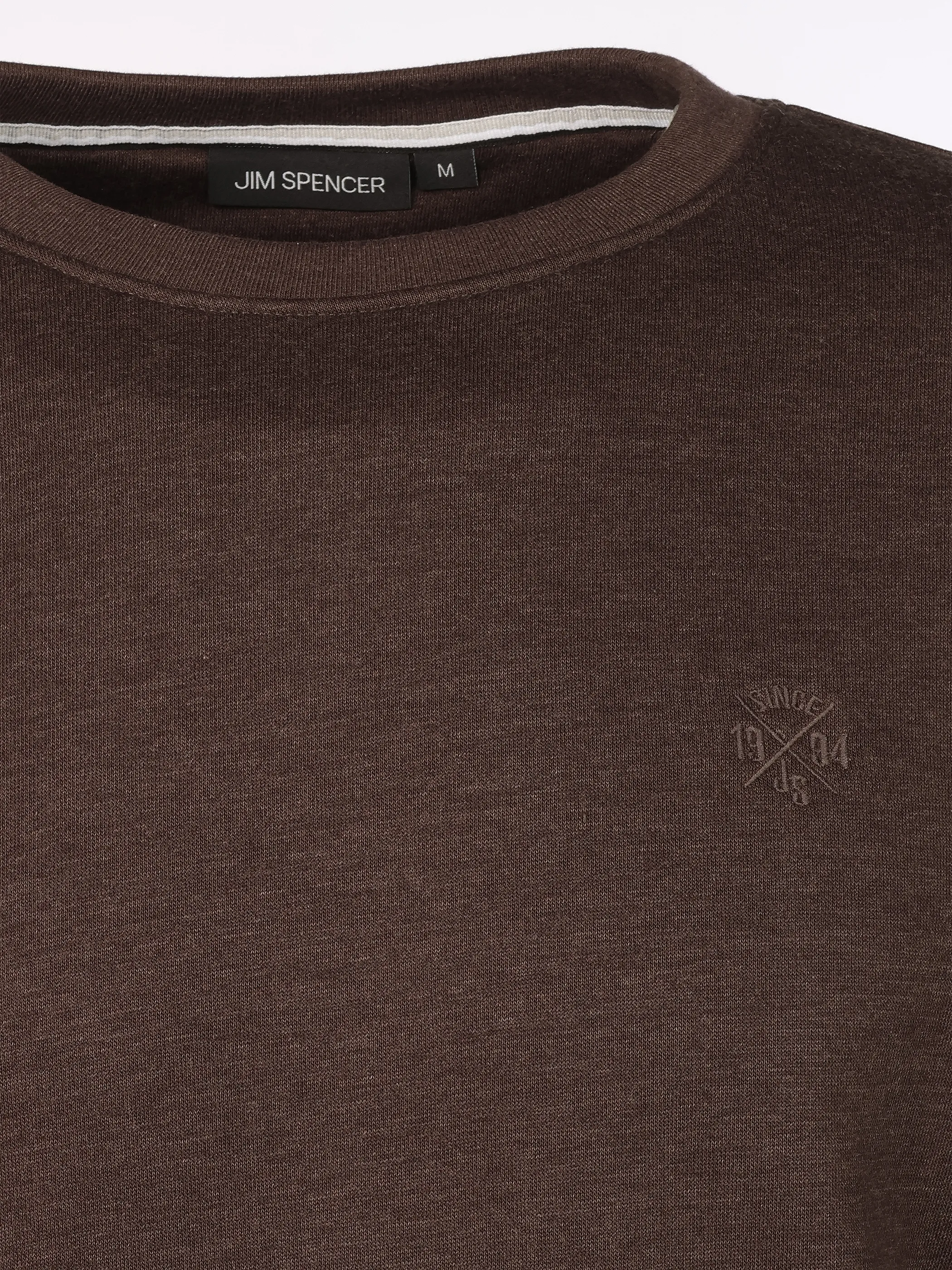 Jim Spencer He. Sweatshirt uni seasonal Braun 919313 SCHOKO MEL 3