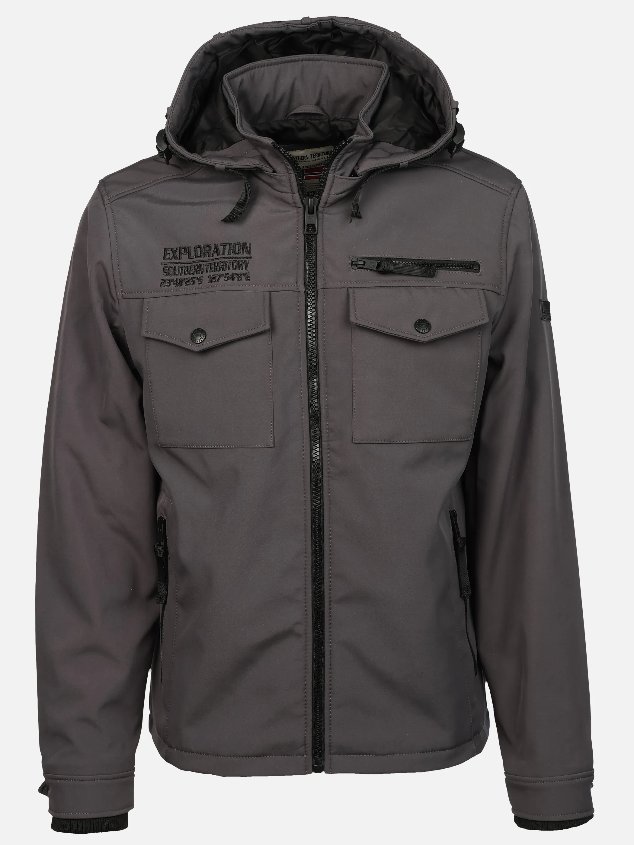 Southern Territory He. Softshelljacke Cargotaschen Grau 929487 GREY 1