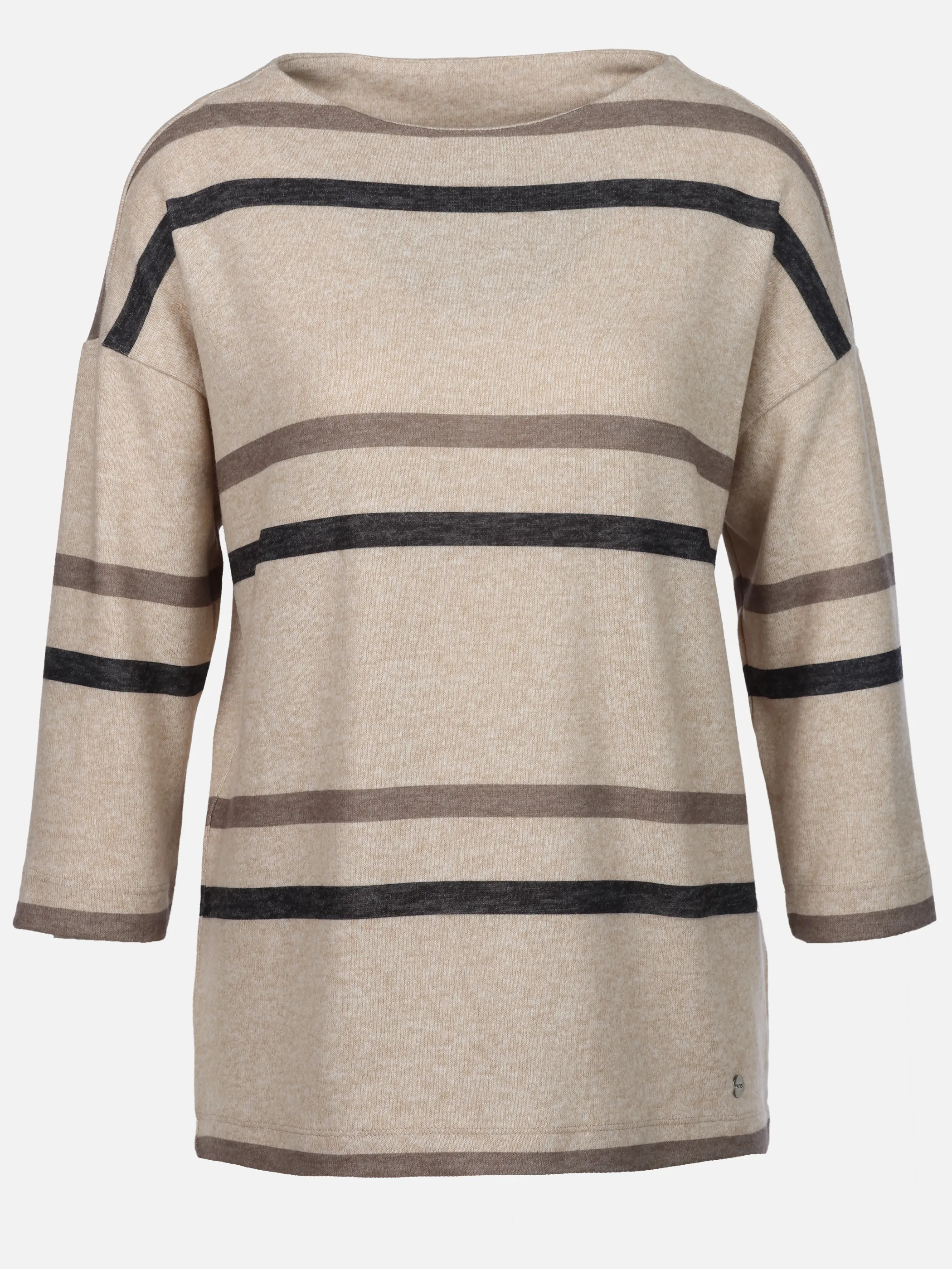 Sure Da-Flauschshirt m. Ringel Beige 932649 BEIGE 1