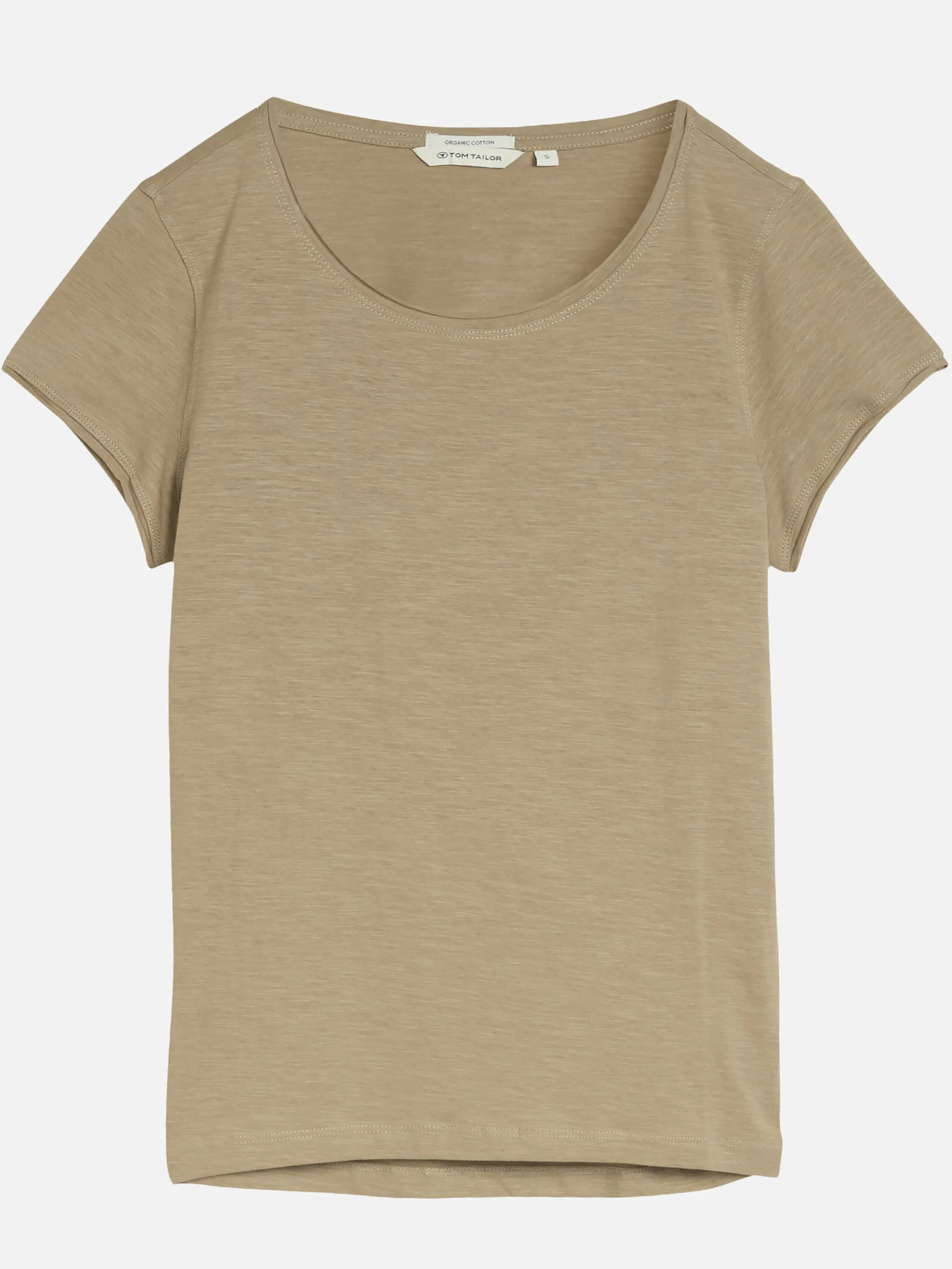 Tom Tailor 1050423 NOS T-shirt slub jersey wide crew Grün 922033 11863 3