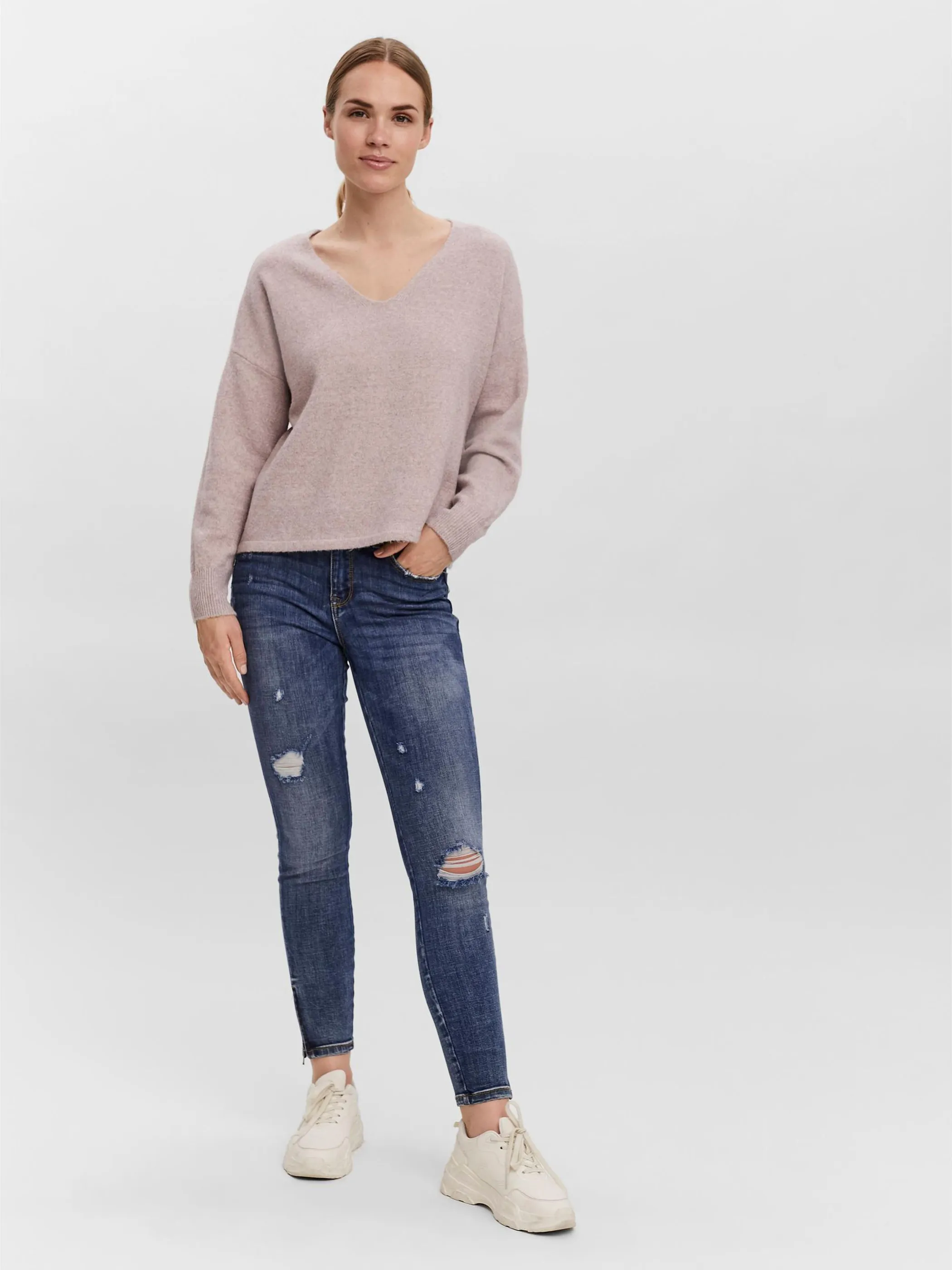 Vero Moda 10252090 VMDOFFY LS V-NECK BLO Rosa 854396 223815001 2 Vero Moda 10252090 VMDOFFY LS V-NECK BLO Rosa 854396 223815001 2
