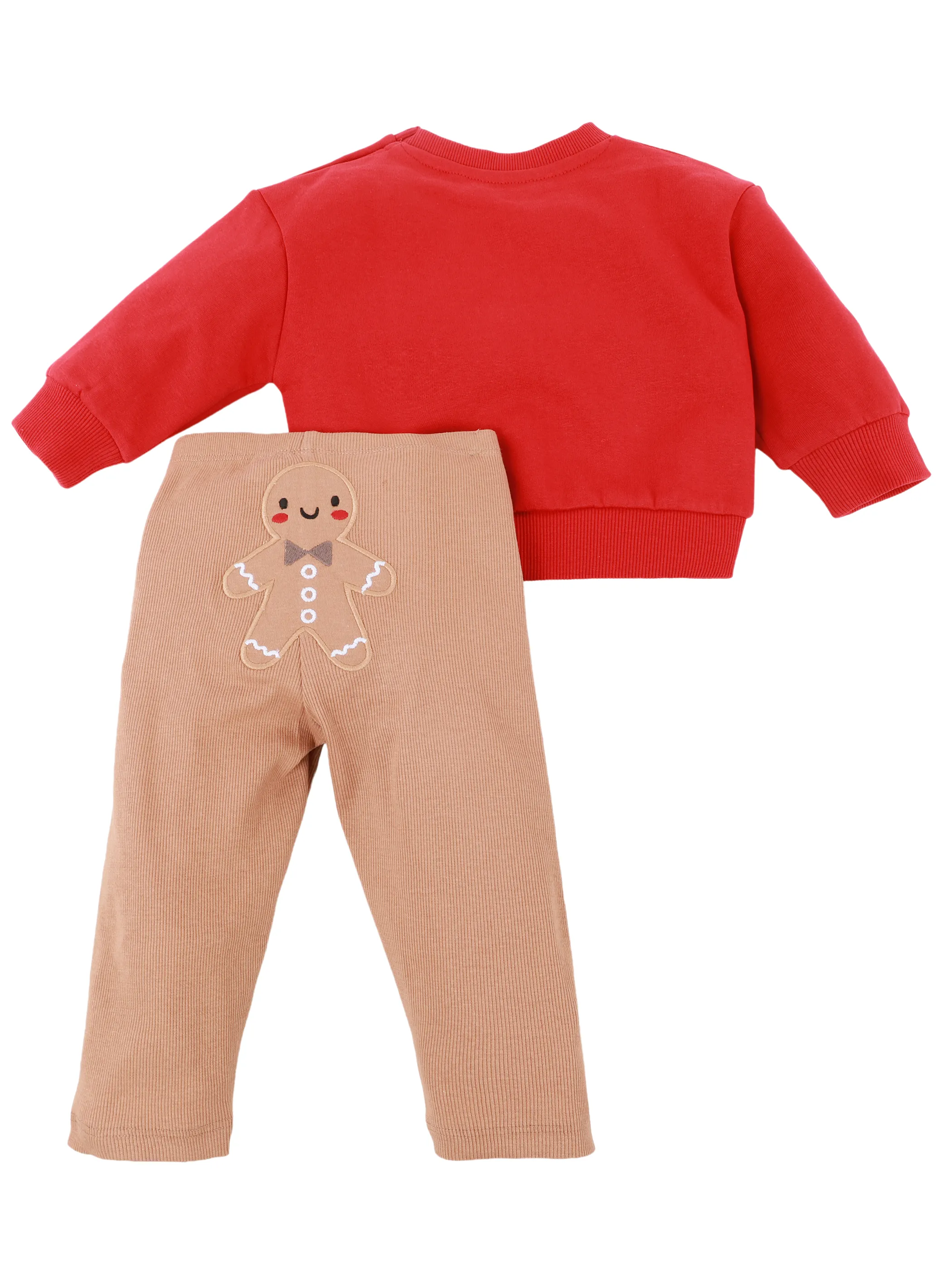 Bubble Gum BU 2pcs Weihnacht-Set Sweatshirt mit Appli. +Hose Rot 933670 ROT 2