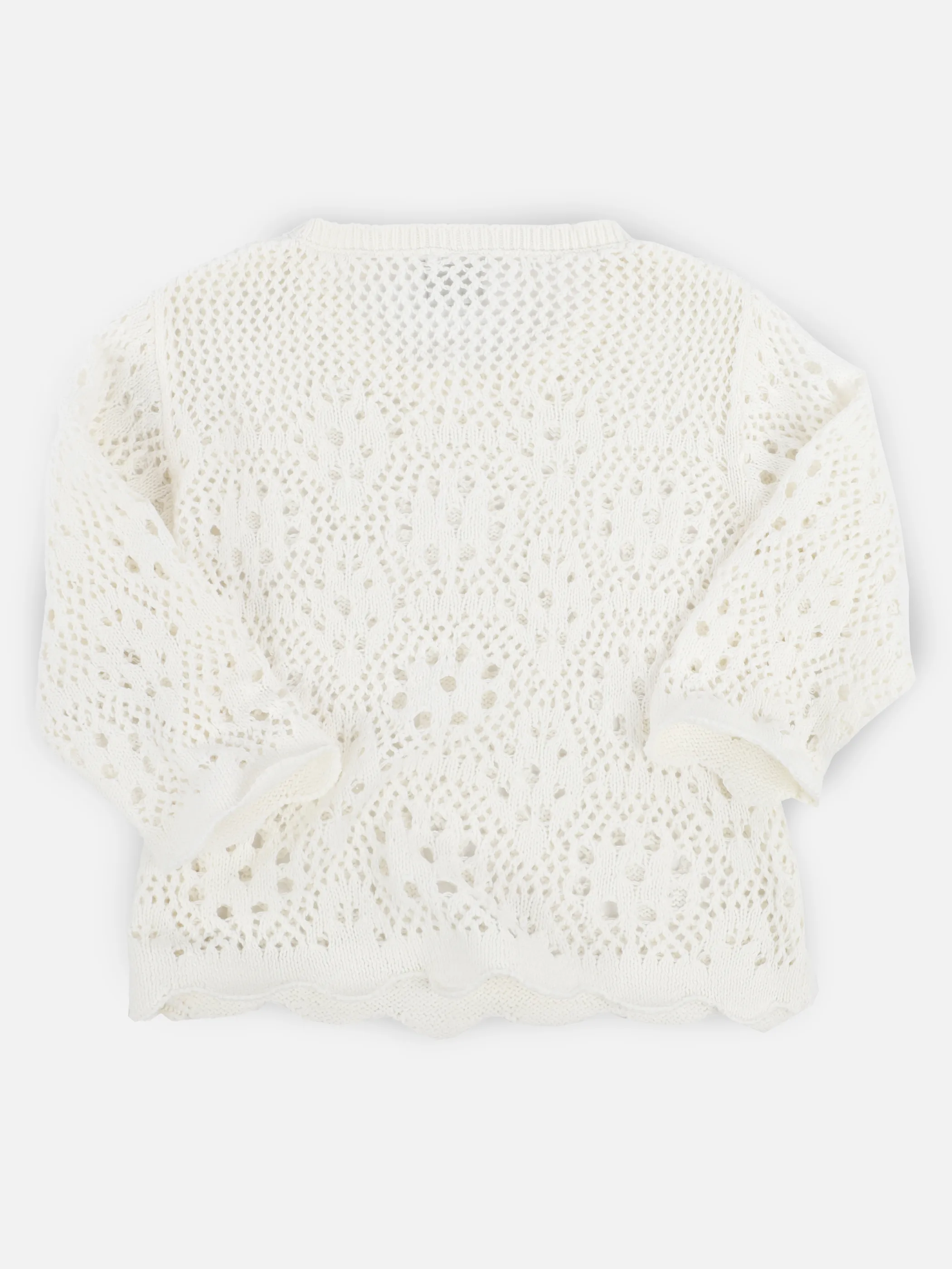 One Way TG Lochstrick-Pullover in weiß Weiß 921657 OFFWHITE 2