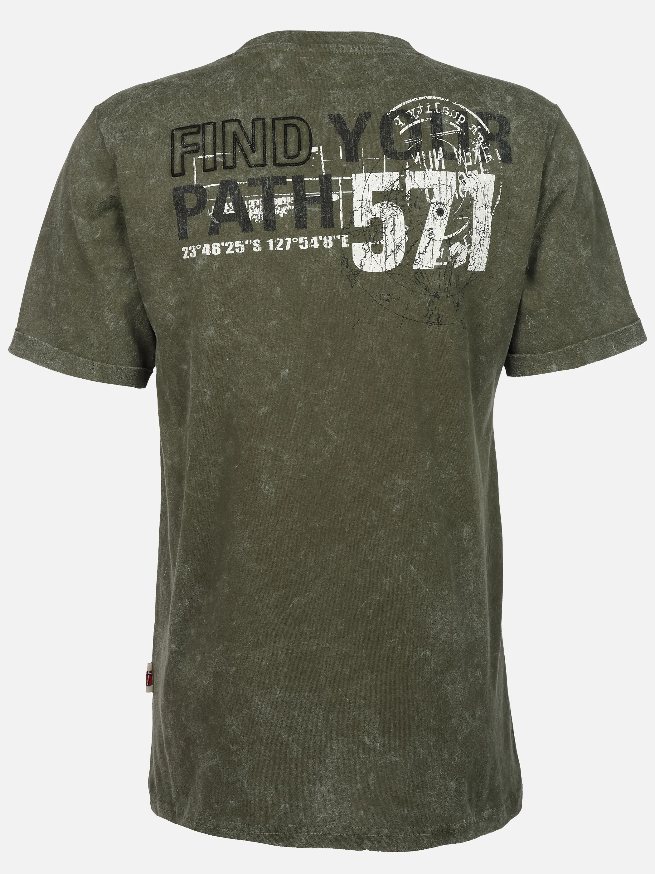 Southern Territory He. Henleyshirt 1/2 Arm print Grün 926170 OLIVE 2