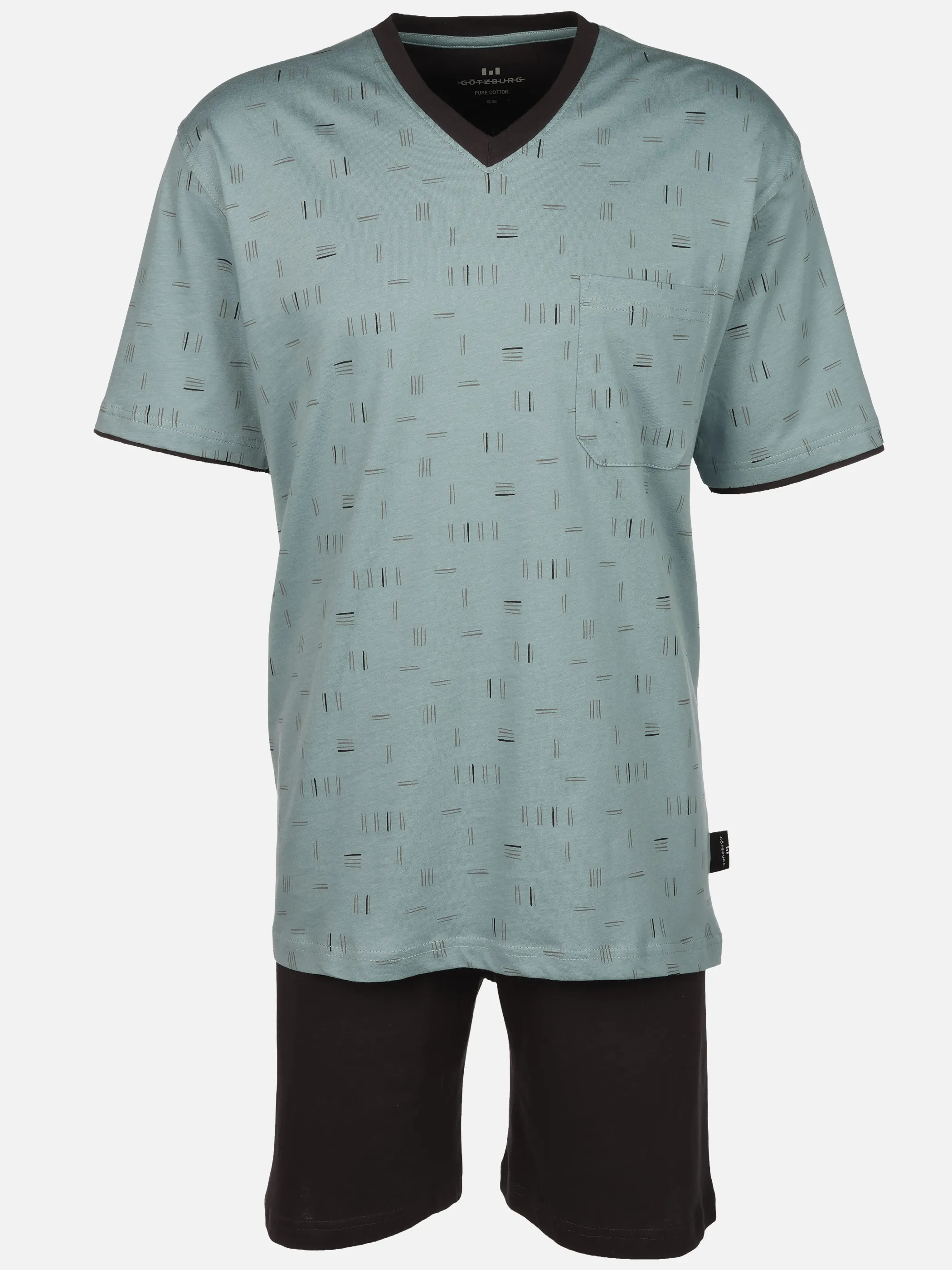 Götzburg 452425/7309 AW-He SchlafShorty Set,V Ausschnitt Blau 924643 625 1