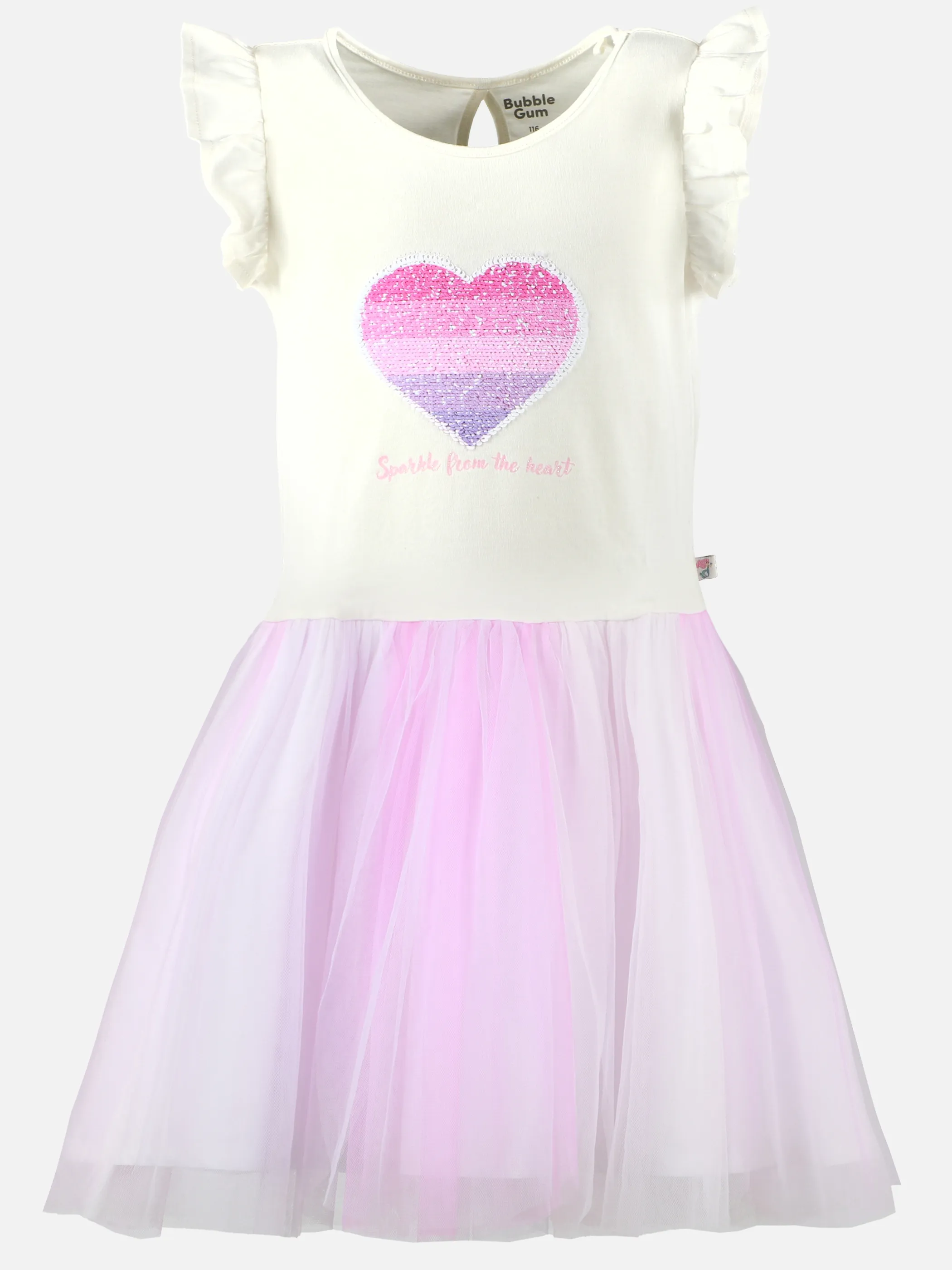 Bubble Gum KM Kleid mit Herz Print in rosa/lila Rosa 908866 ROSA/LILA 1