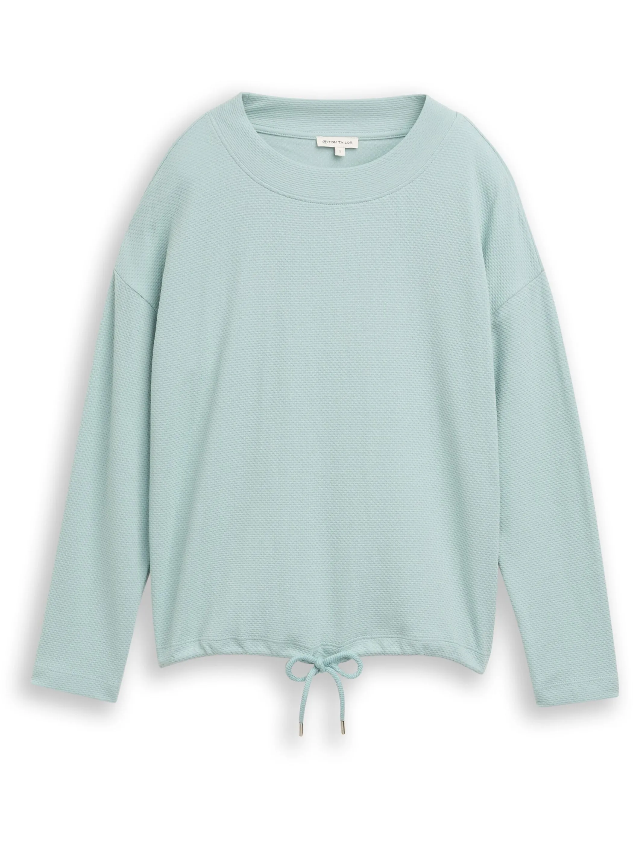 Tom Tailor 1049036 Sweatshirt basket rib Grün 918874 27450 1