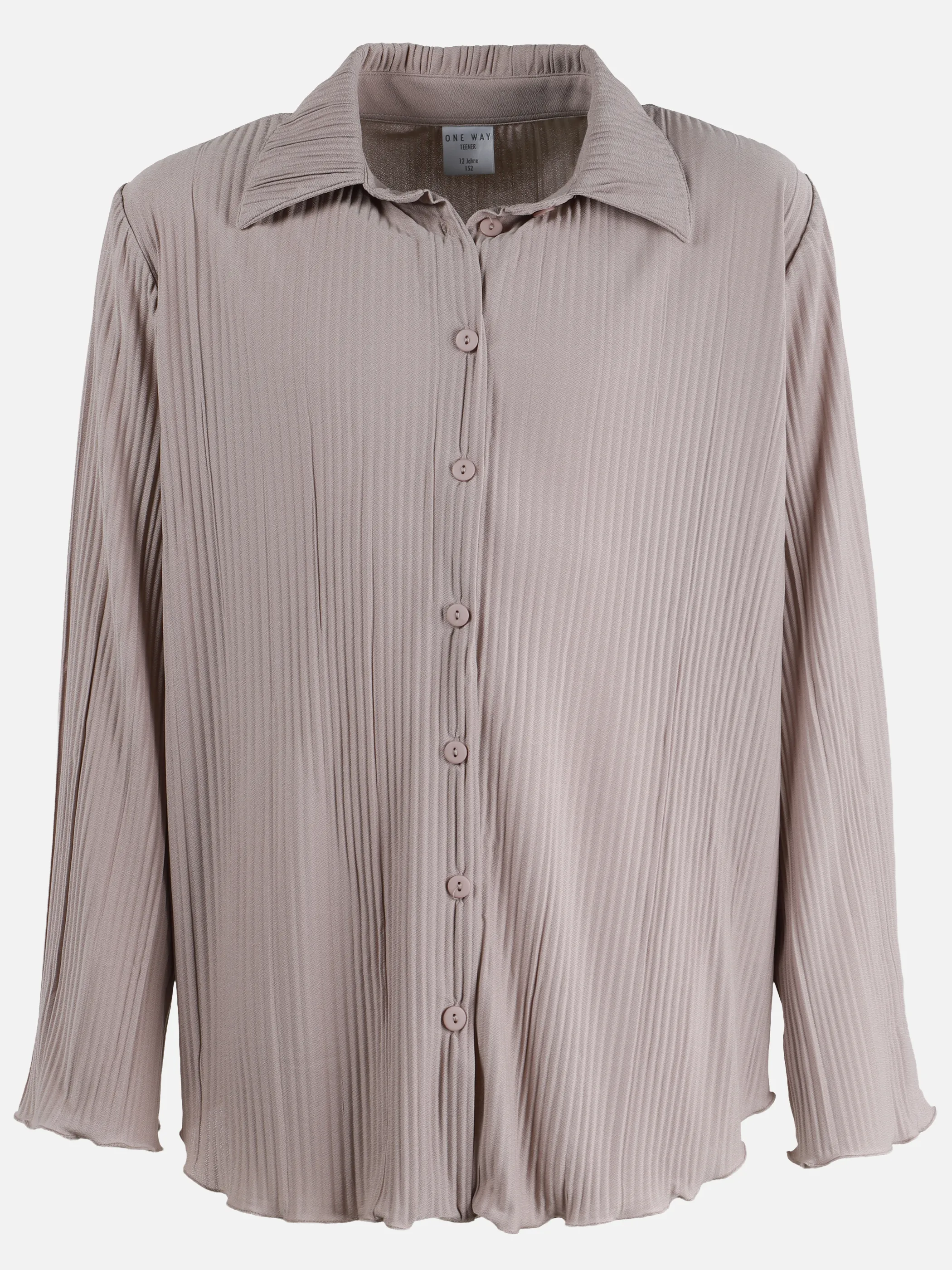 One Way TG Plissee Bluse in taupe Beige 922304 TAPE 1