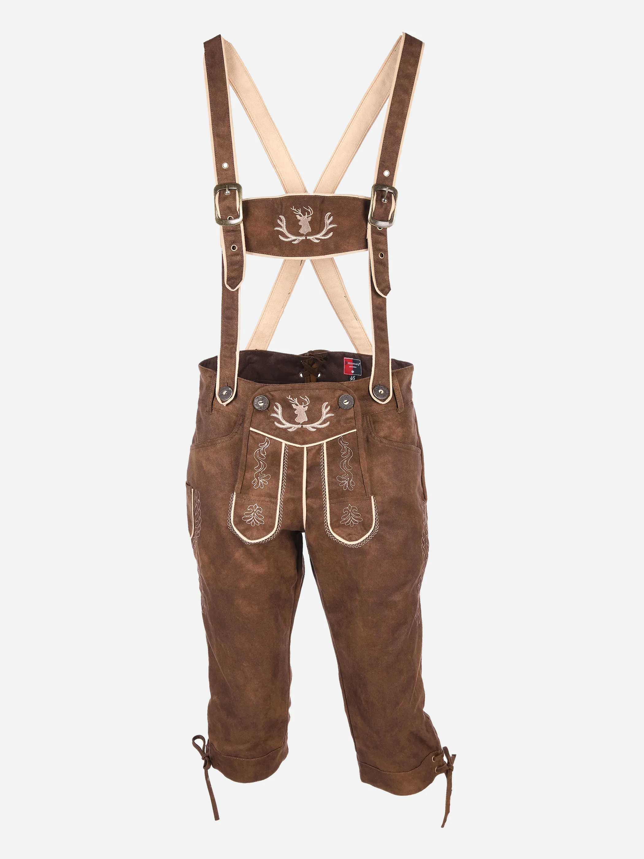 Sonnenalp He. PU-Trachtenhose 3/4 antik Braun 822821 BRAUN 1