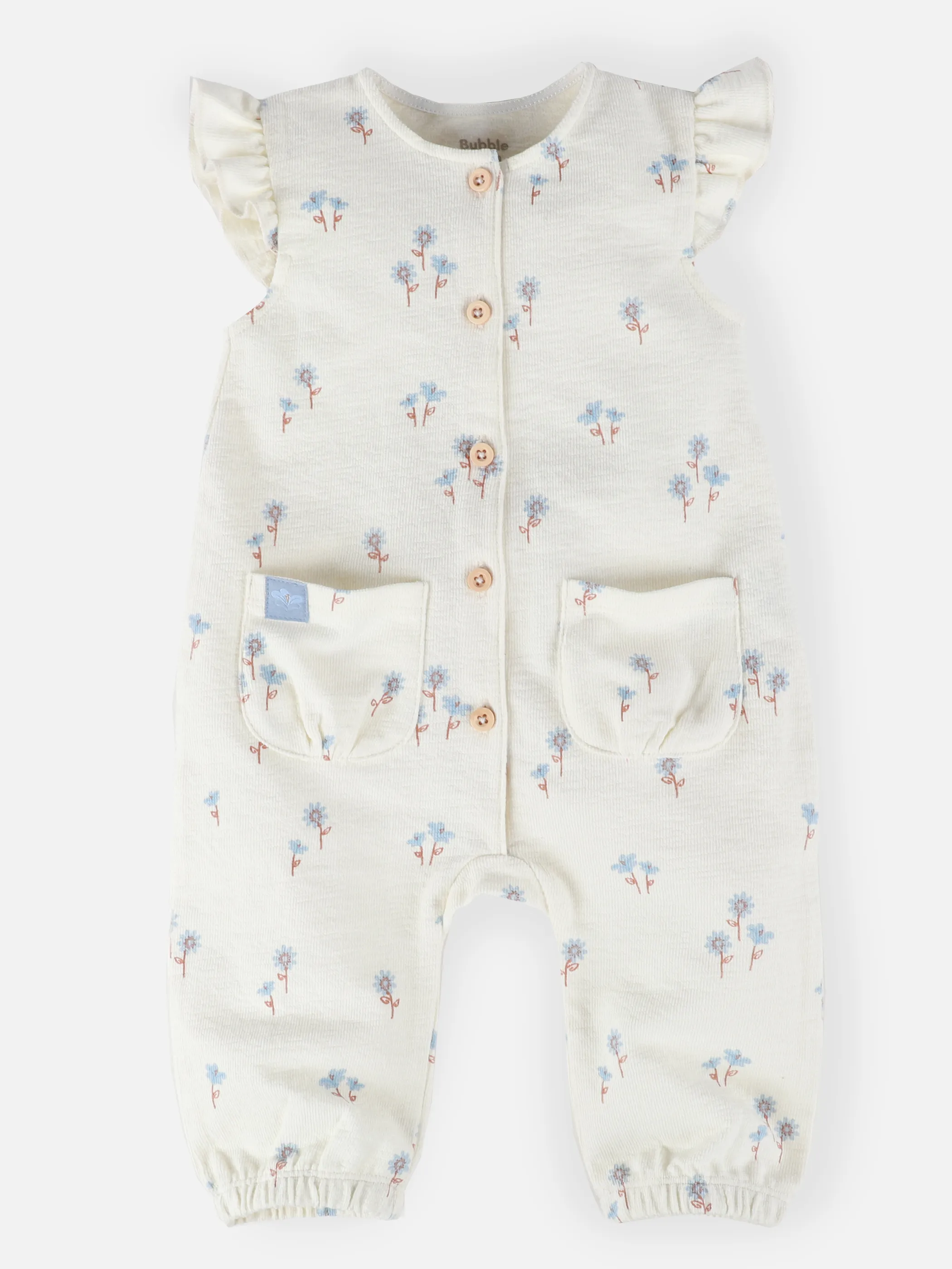 Bubble Gum BM Strampler mit Blumen AOP in ecru Weiß 908463 ECRU 1