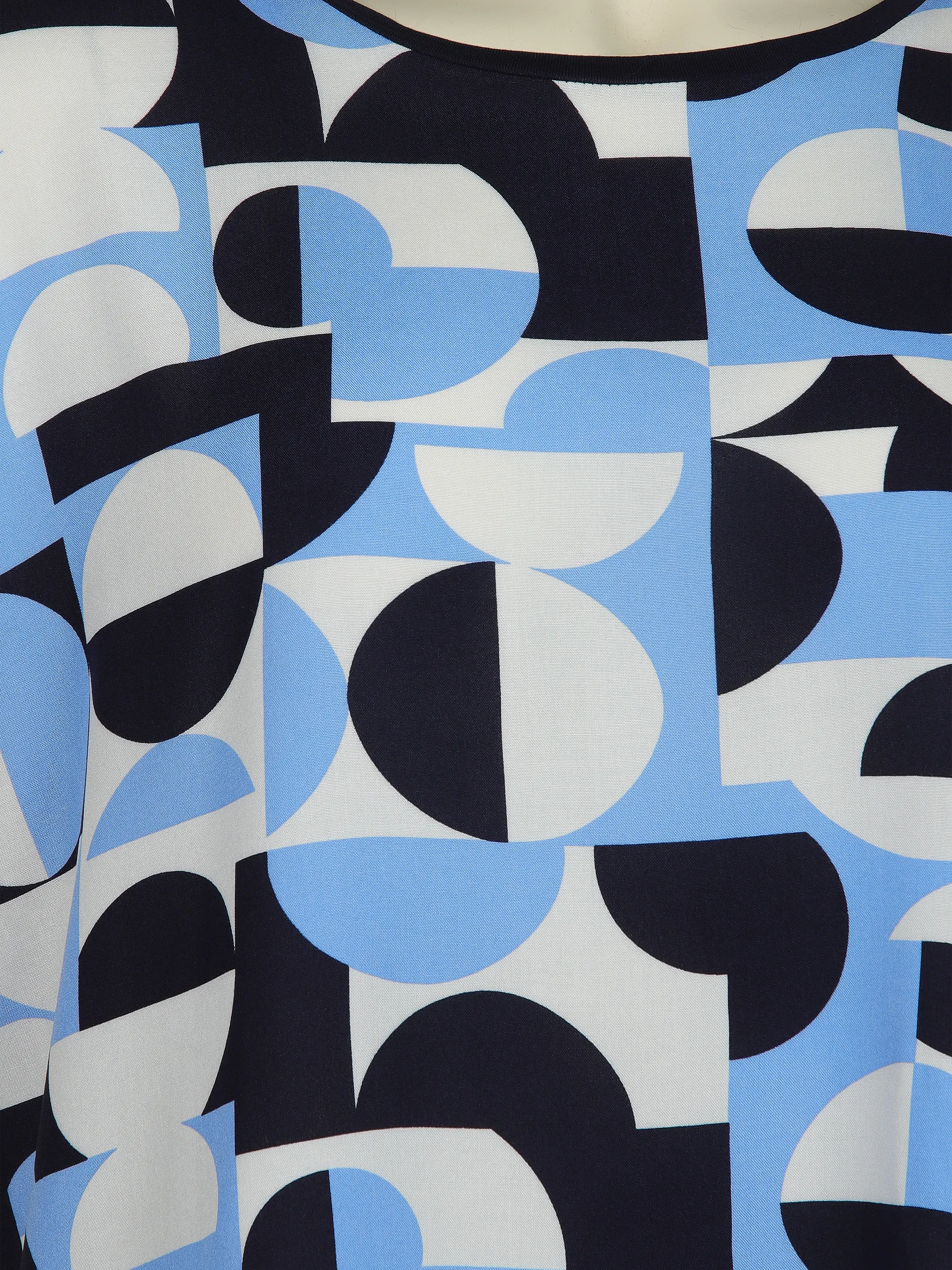 Sonja Blank Da-gr.Gr. Materialmix-Shirt Blau 908241 BLAU 3 Sonja Blank Da-gr.Gr. Materialmix-Shirt Blau 908241 BLAU 3